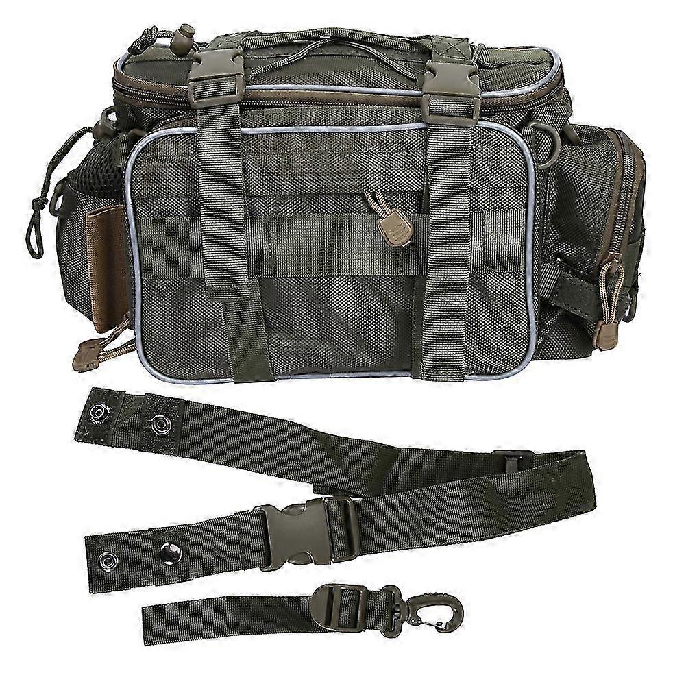 Large Capacity Canvas Fishing Bag, Green