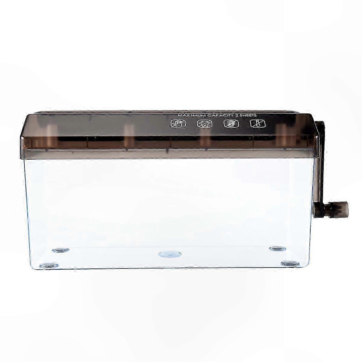Compact Manual Paper Shredder for Home, Portable A4 Hand-Crank Cutter for Documents