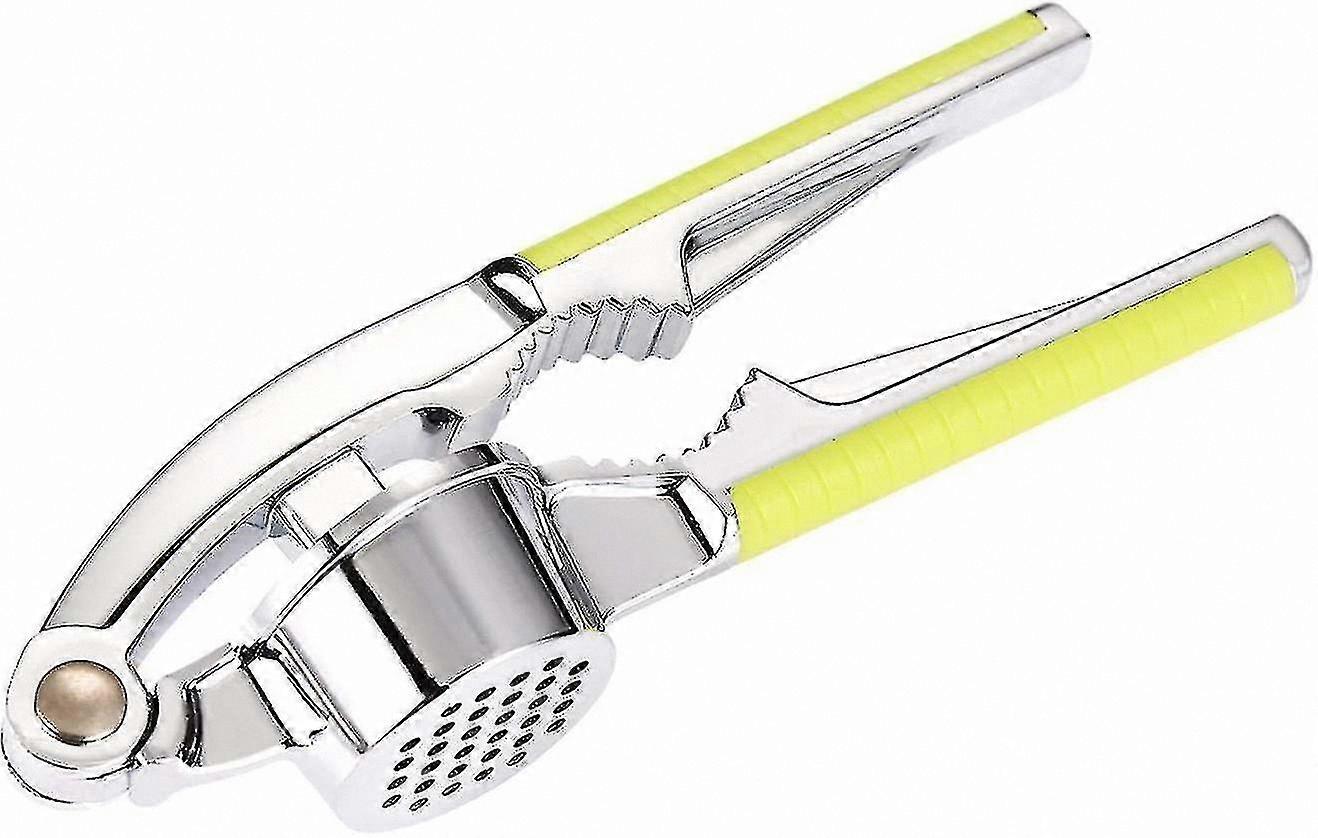 Stainless Steel Garlic Press with Ergonomic Handle, Durable and Lightweight Tool for Easy Peeling and Cleaning