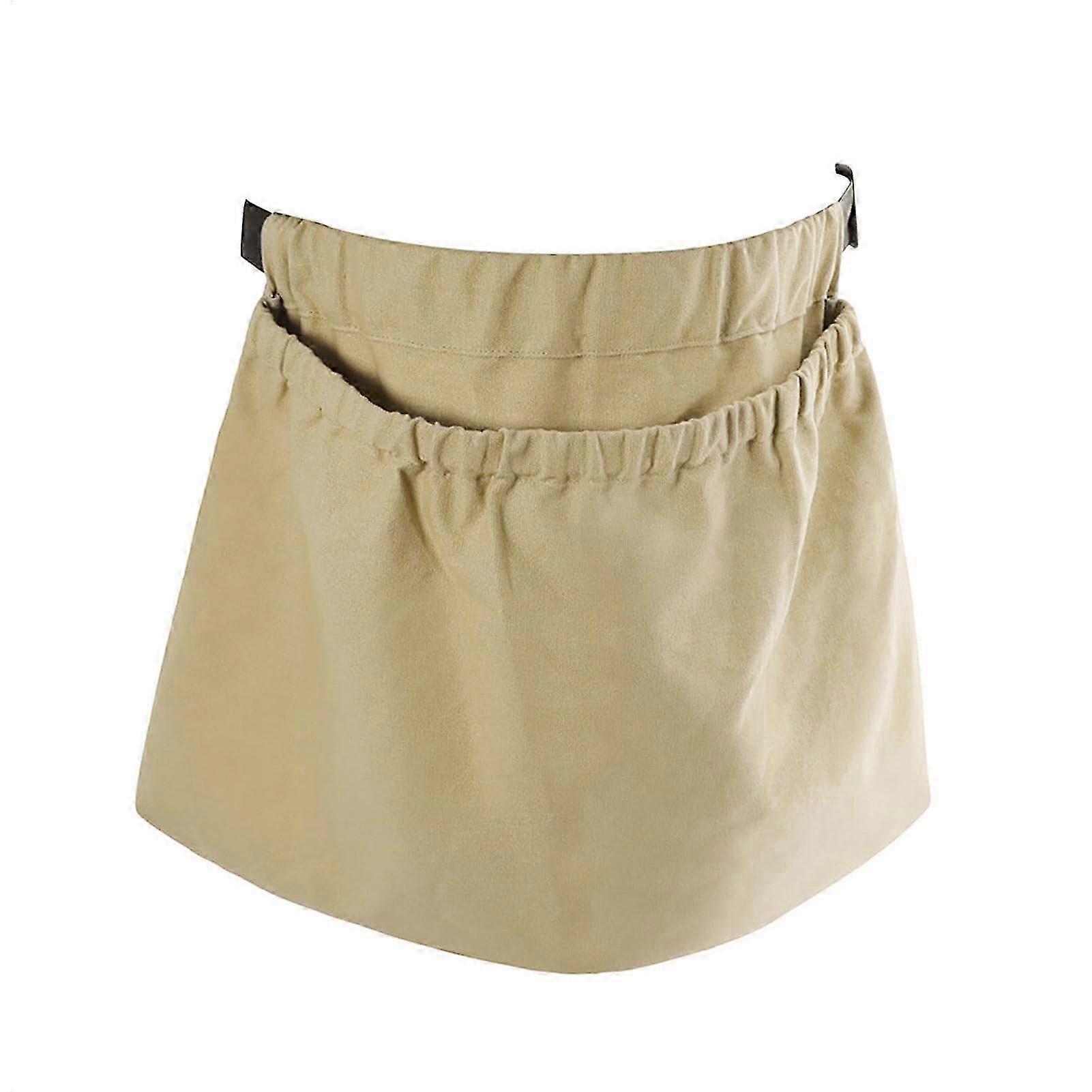 Fruit picking apron with pockets for easy harvesting khaki