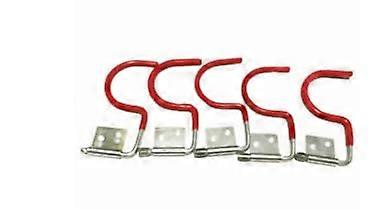 15pcs Garden Tool Holder Set, Durable Red Hook Broom Holder for Organizing Tools, Heavy-Duty Wall Mounted Storage Solution