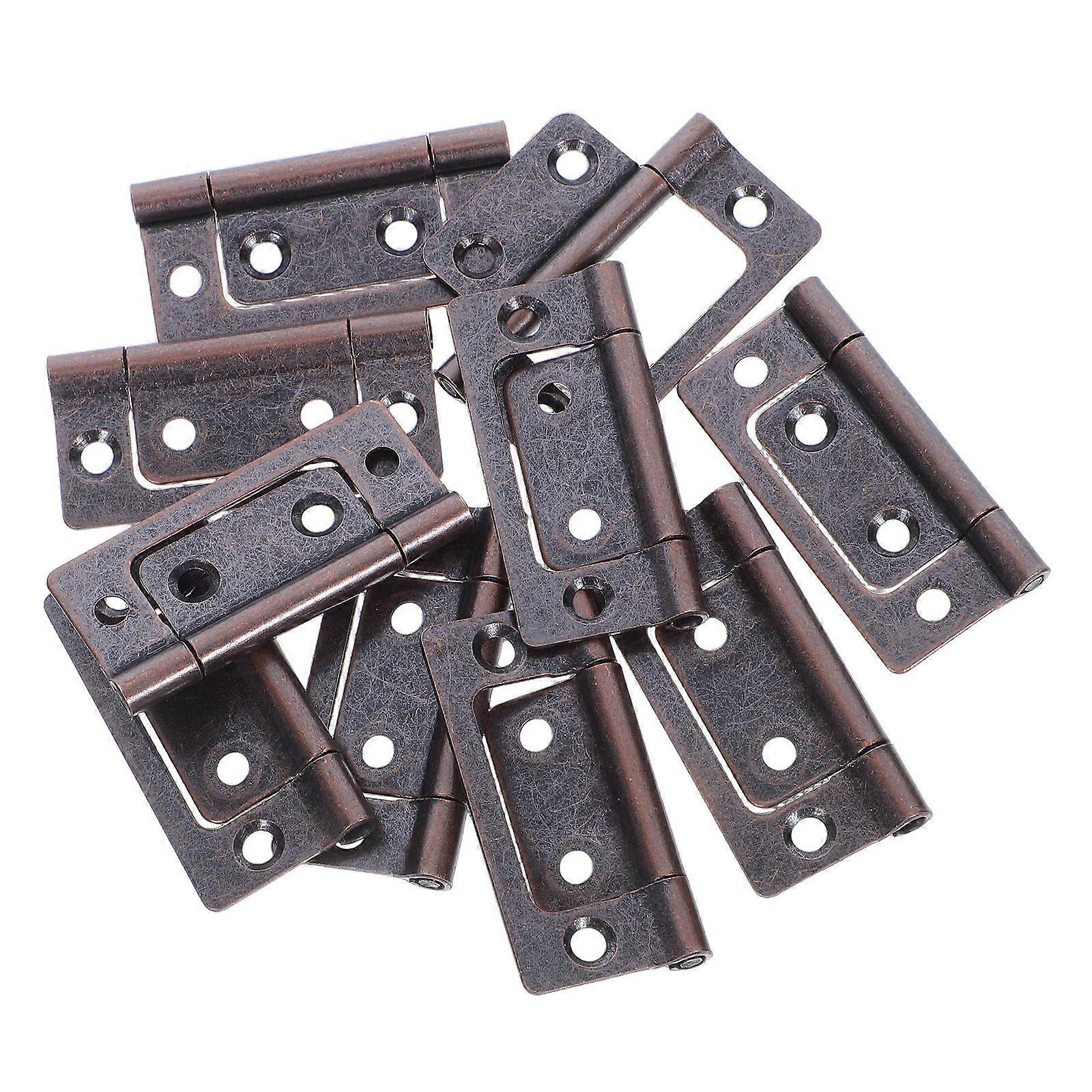 Heavy Duty Flat Cabinet Hinges 10pcs – Durable Door Hinges for Kitchen, Bedroom, RV Use in Coastal Humid Conditions – Precision Engineered for Smooth