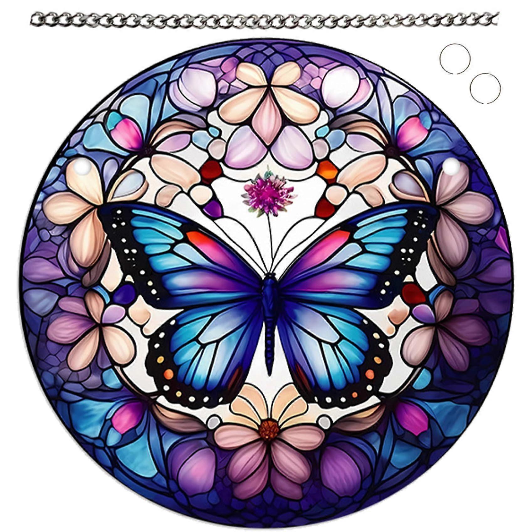 Butterfly Decorations  15cm Acrylic Stained Glass Window Hanging