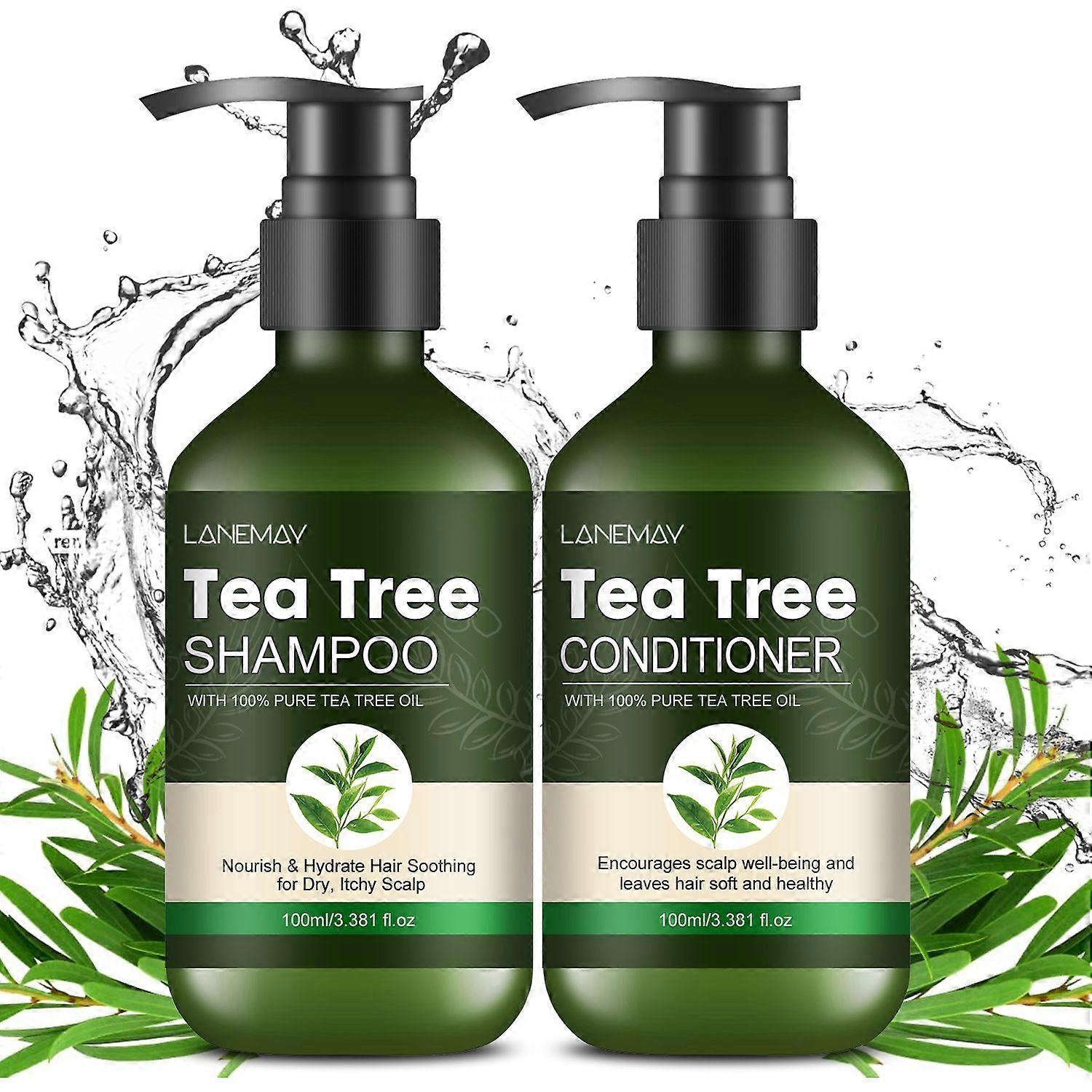 unbrand Ensemble de shampooing et de revitalisant à l’arbre à thé traitements contre la perte de che