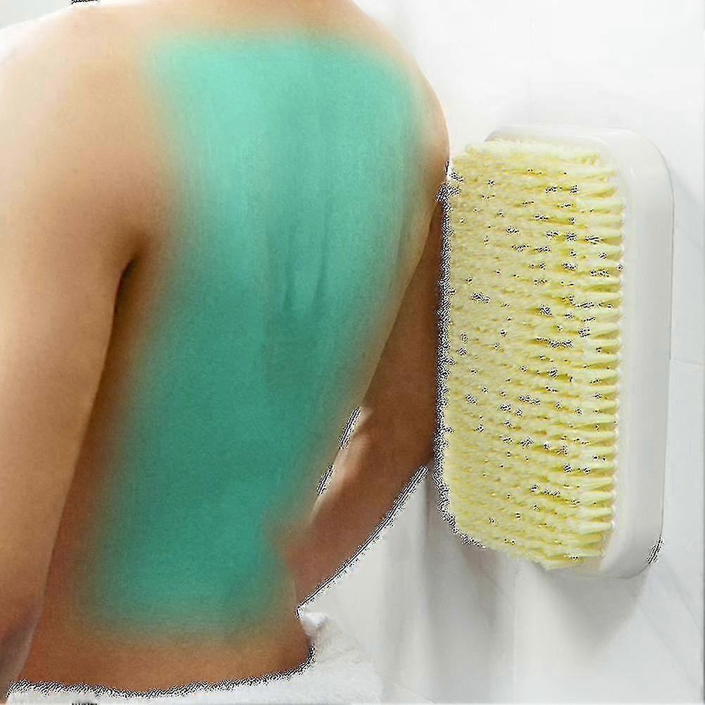 Long-handled Exfoliating Shower Brush with Wall Mount for Effortless Deep Cleaning and Back Scrubbing
