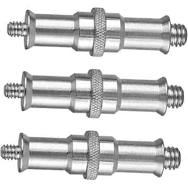 1/4 to 3/8 Adapter Threaded Screw Adapter Kit 3pcs Studio Light Stand Conversion Screw for Camera Equipment
