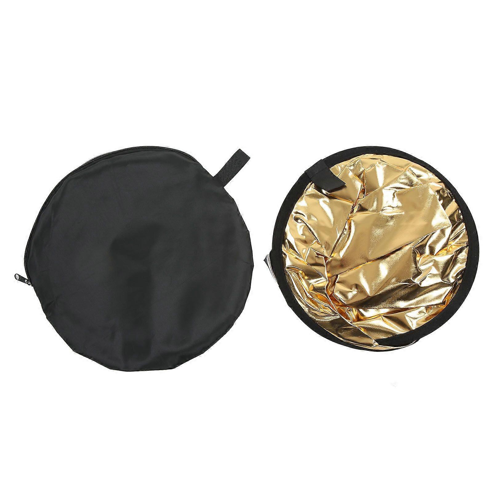 Silver Gold 2 In 1 Reflector Portable Mini Round Light Reflector for Photography Photo Lighting 110cm / 43.3in