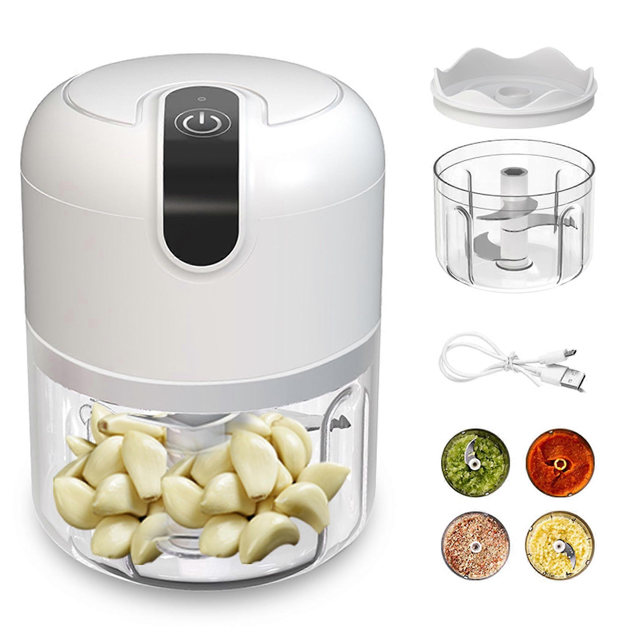 Mini Blender Food Chopper 250ml Rechargeable USB Type C Battery Portable 3 Sharp Blades