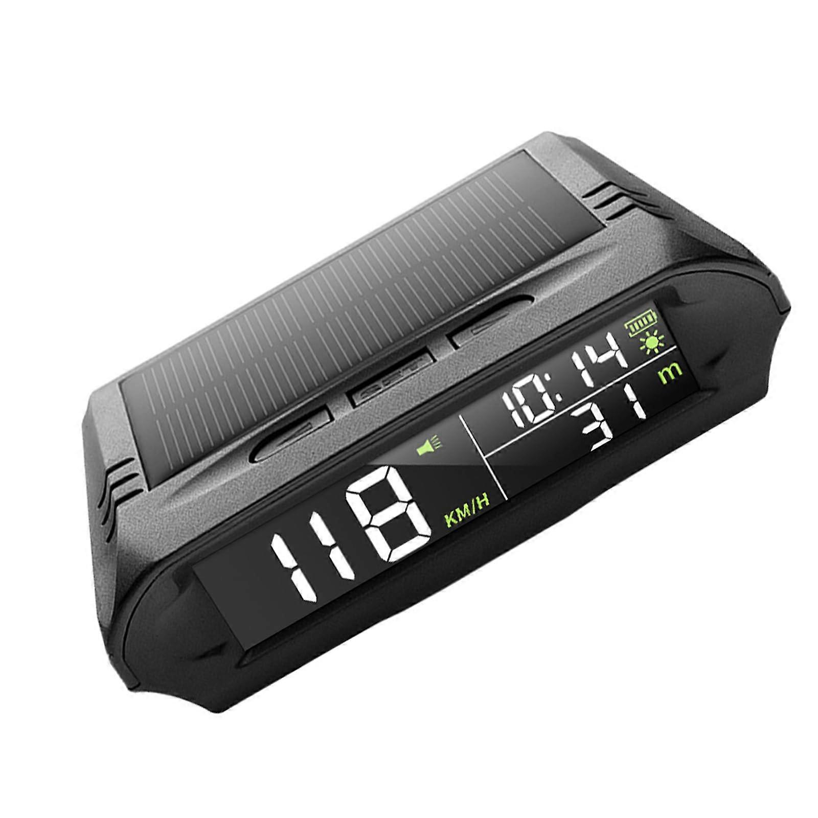 Automotive Solar Powered HUD Display For Long Distance Driver Commuters With Automatic Brightness 1000mAh Battery
