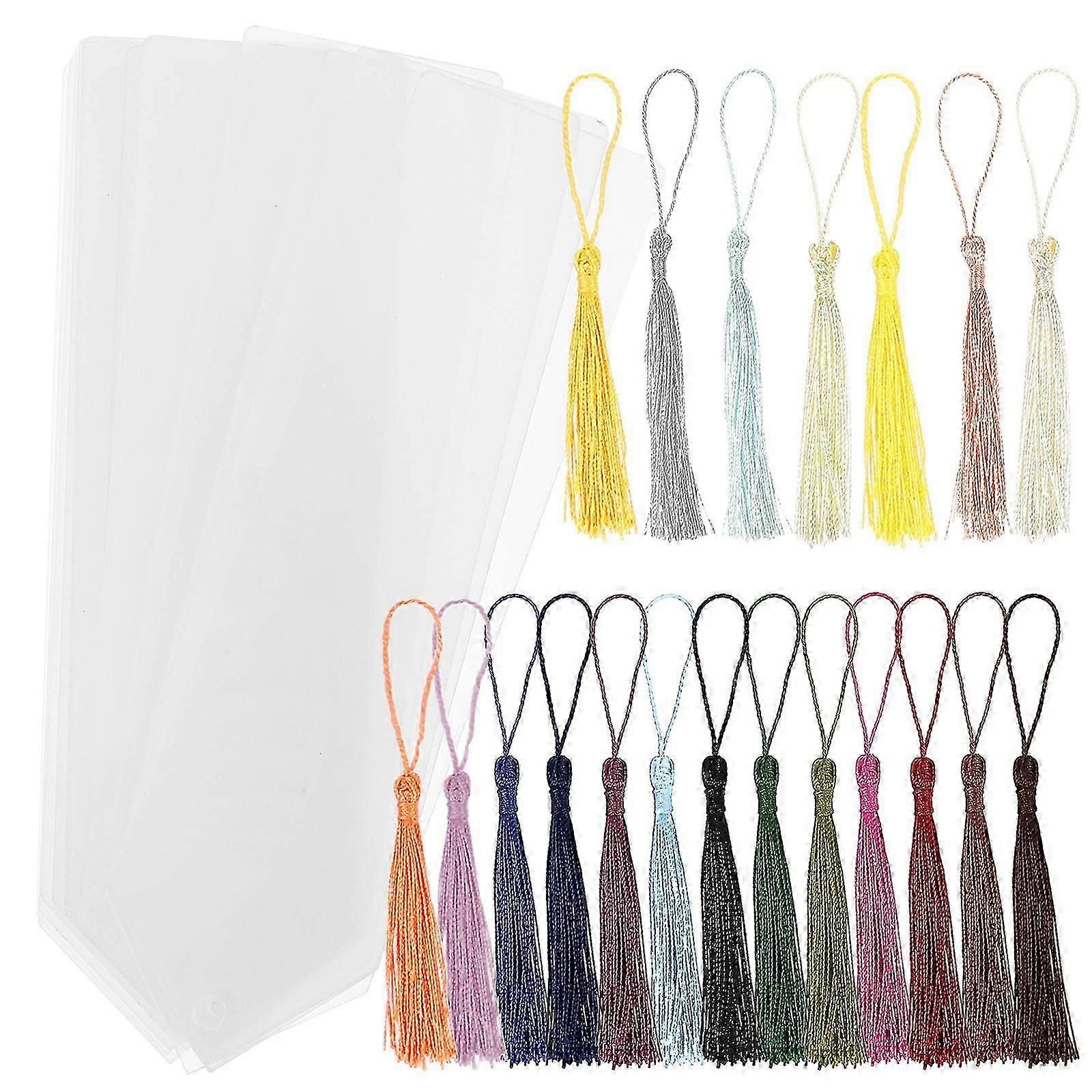Elegant Assorted Color Tassel Bookmarks for Readers and Writers, Home and Office Use, 1 Set