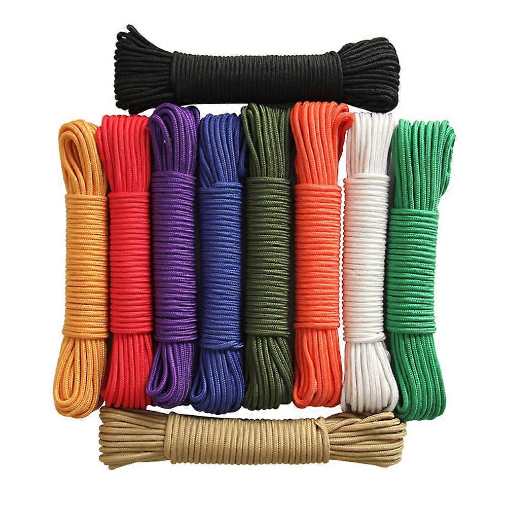 Blue Nylon Drawstring Rope for Outdoor Fastening 30M Long 6mm Diameter