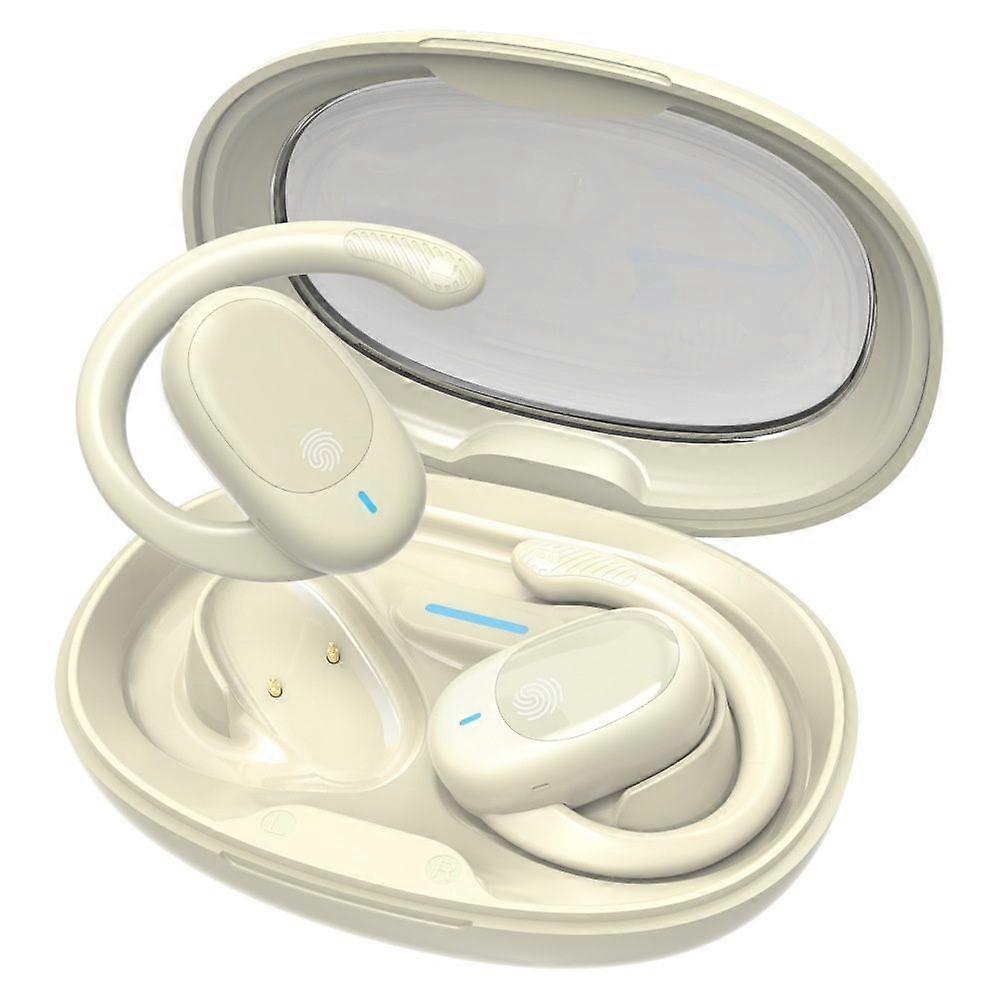 Open Earbuds Bluetooth 5.3 Bone Conduction With Hook IPX5 Waterproof(White)