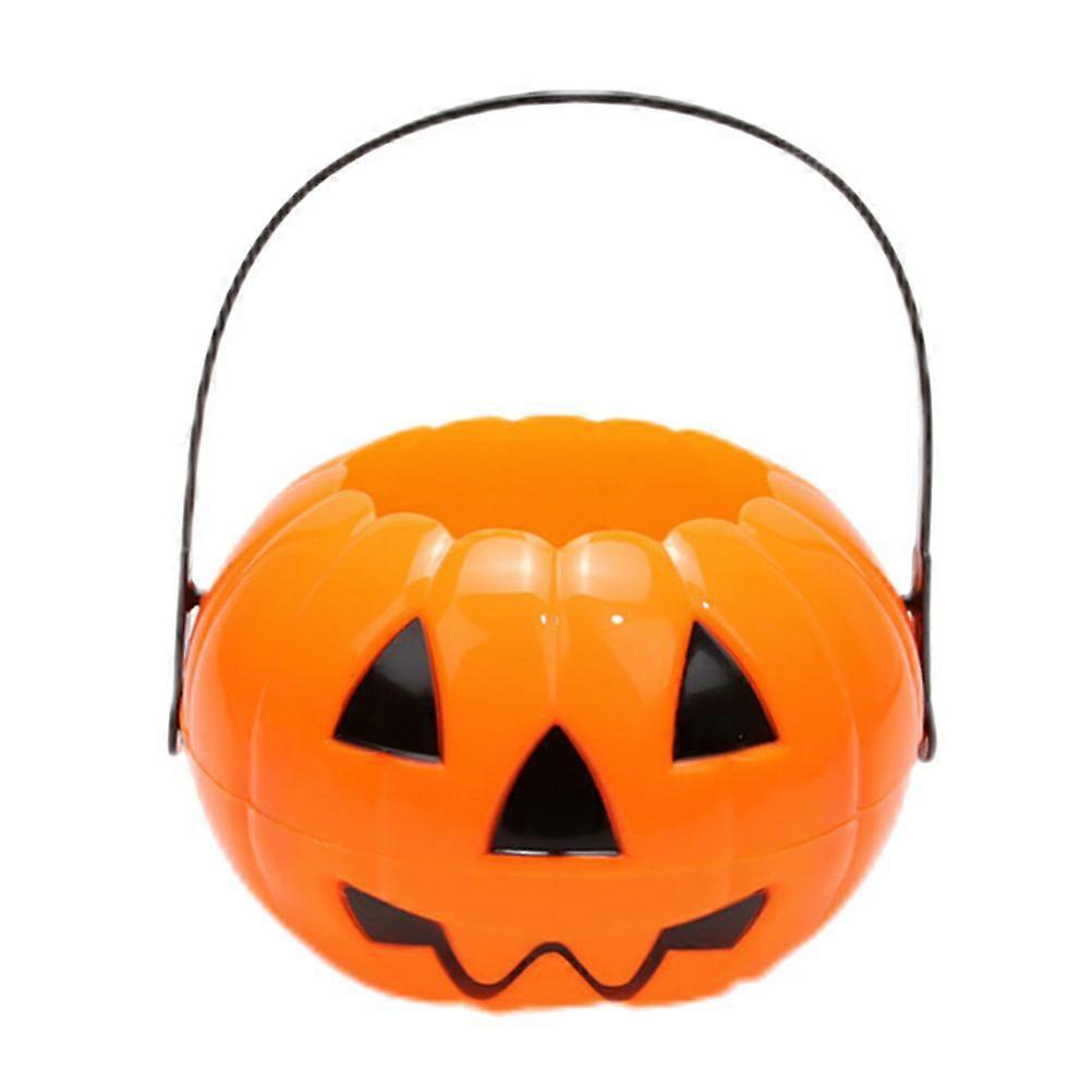 Halloween Pumpkin Bucket Halloween Candy Bucket with Handle Party Favor