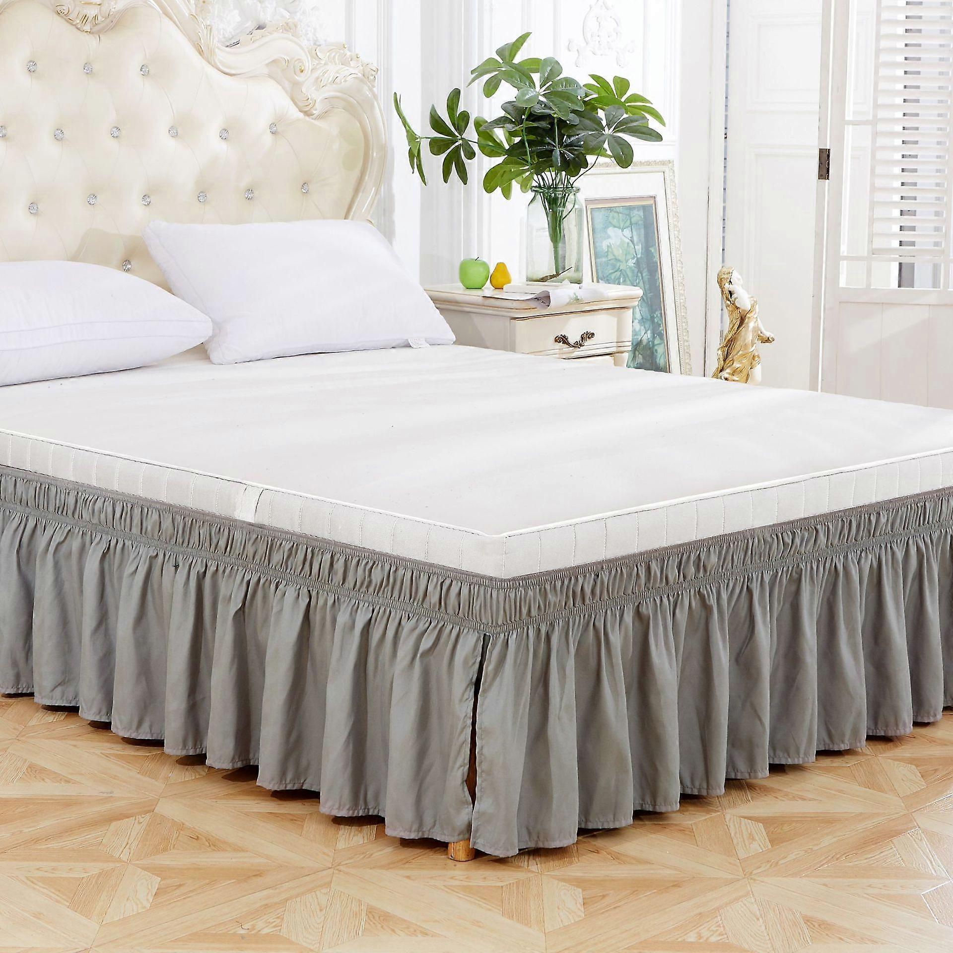 Betterlife Ruffled Bed Skirt, 198 * 203CM 38CM Ruffles Falling On The Bed Base -