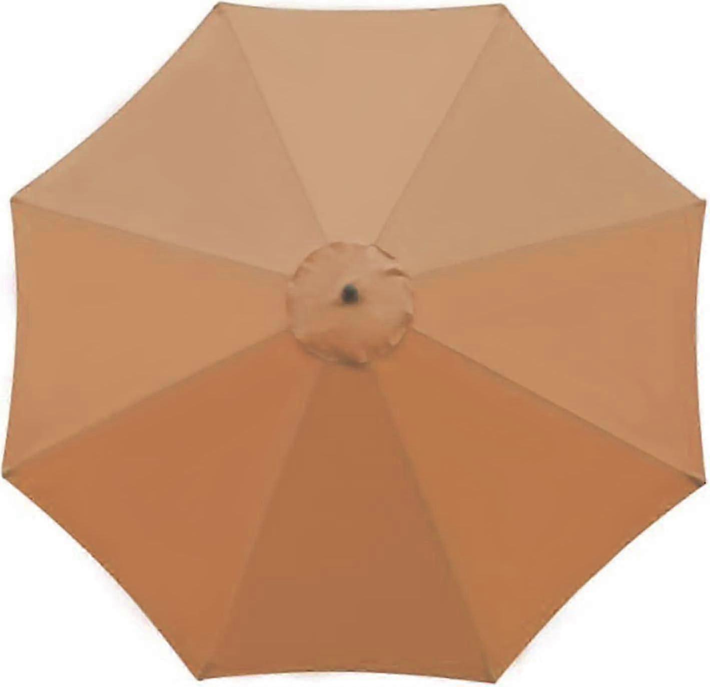 Replacement cover for parasol - 8 ribs - Diameter 2.7m - Waterproof - UV protection - Replacement fabric - Khaki (color)