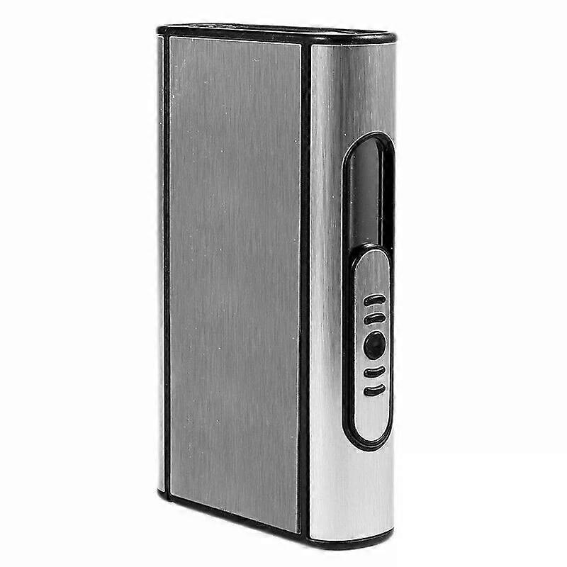 Cigarette Case, Aluminum Automatic Ejection Windproof Magnetic Closure Portable Holds 10 Cigarettes