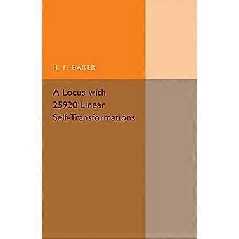 A Locus With 25920 Linear Self-transformations - H. F. Baker - Paperback - en Book
