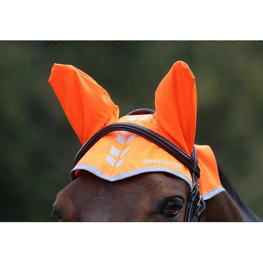 Shires Equiflector Pony/horse Fly Veil - Orange