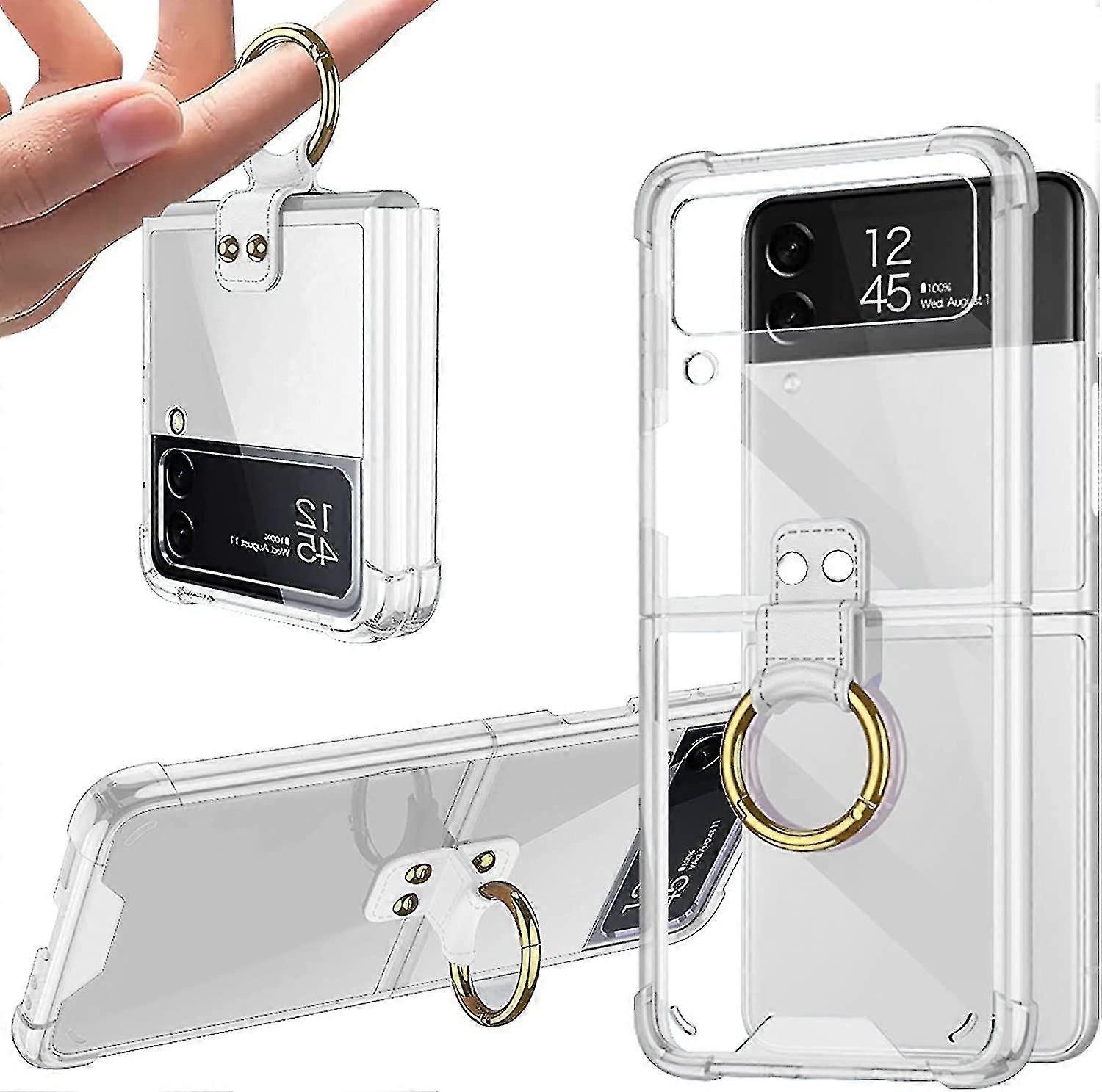 Clear Case Compatible With Samsung Galaxy Z Flip 3 With Ring