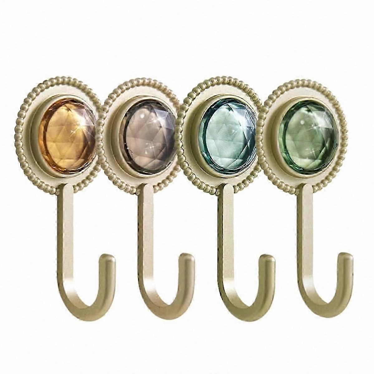 Durable Wall Mounted Hooks, Set of 4 Coat and Towel Hangers for Home Decoration and Organization