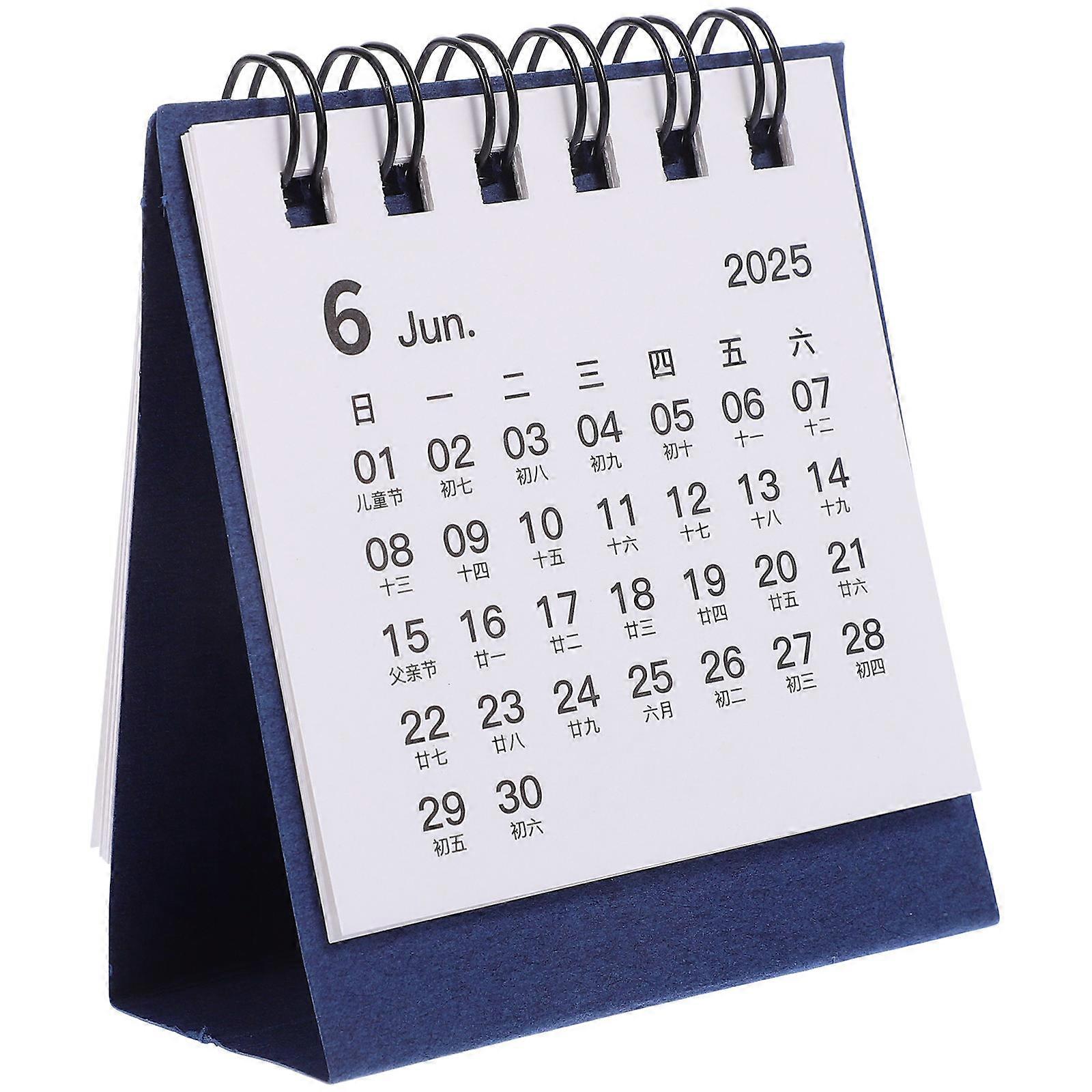 Mini Desk Stand Calendar Paper Flip Calendar for Desk 2025