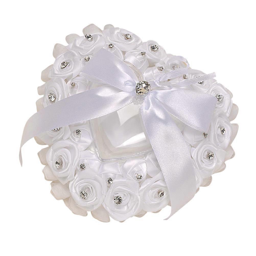 Wedding Ring Cushion Heart Shape Big Bow for Shape Big Bow
