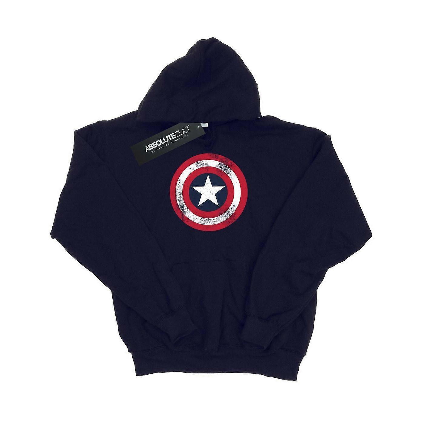 Marvel Dames/Dames Captain America Distressed Shield Hoodie