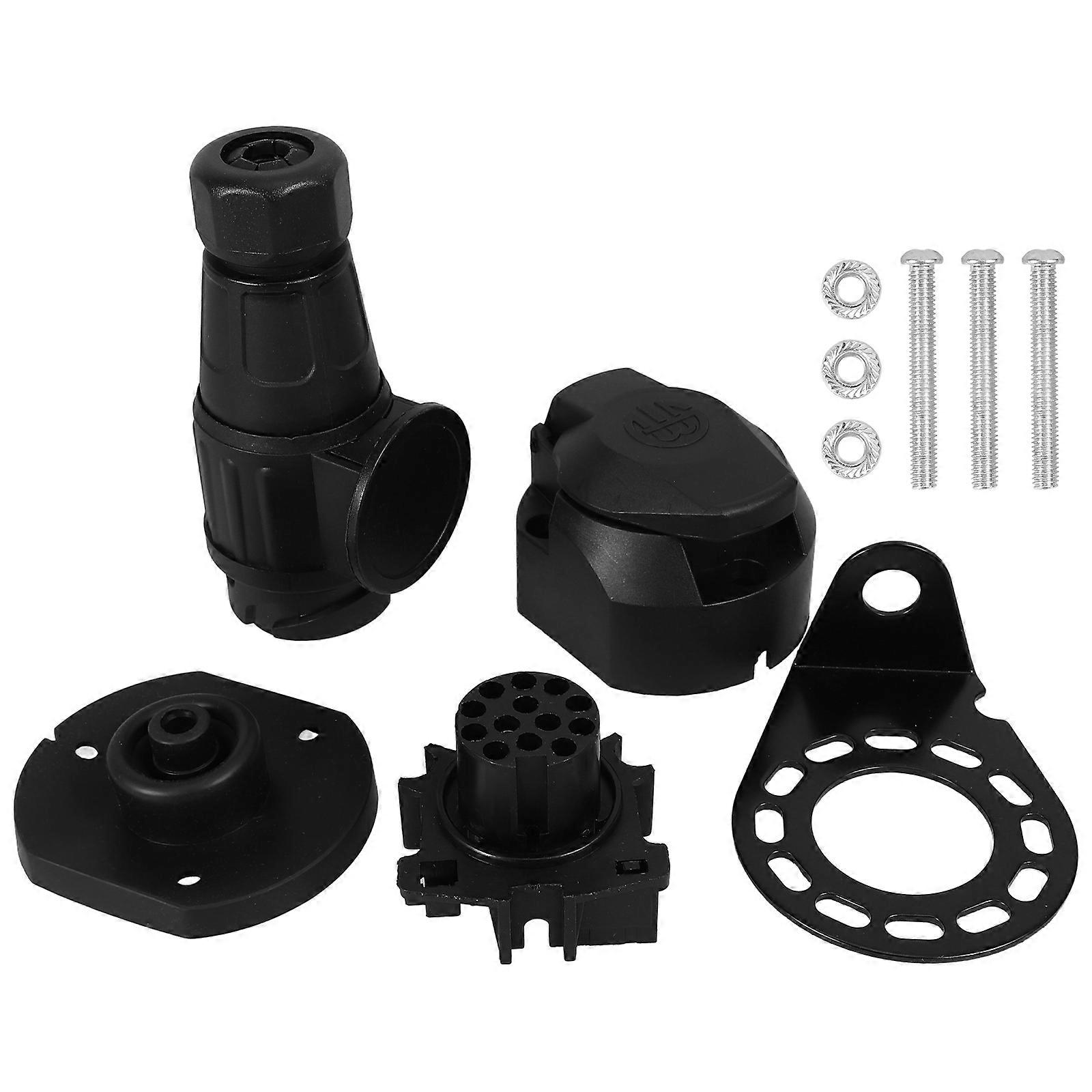 Trailer Plug Adapters Tow Plug Adapter Rectangular Shape Silicone Material 1 Set