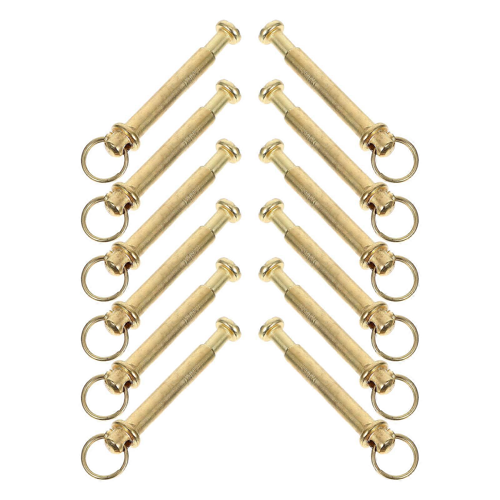 Handmade 12Pcs Rivets and Nuts for Folding Fans Golden Metal Accessories for Craft Makers and Gift Making