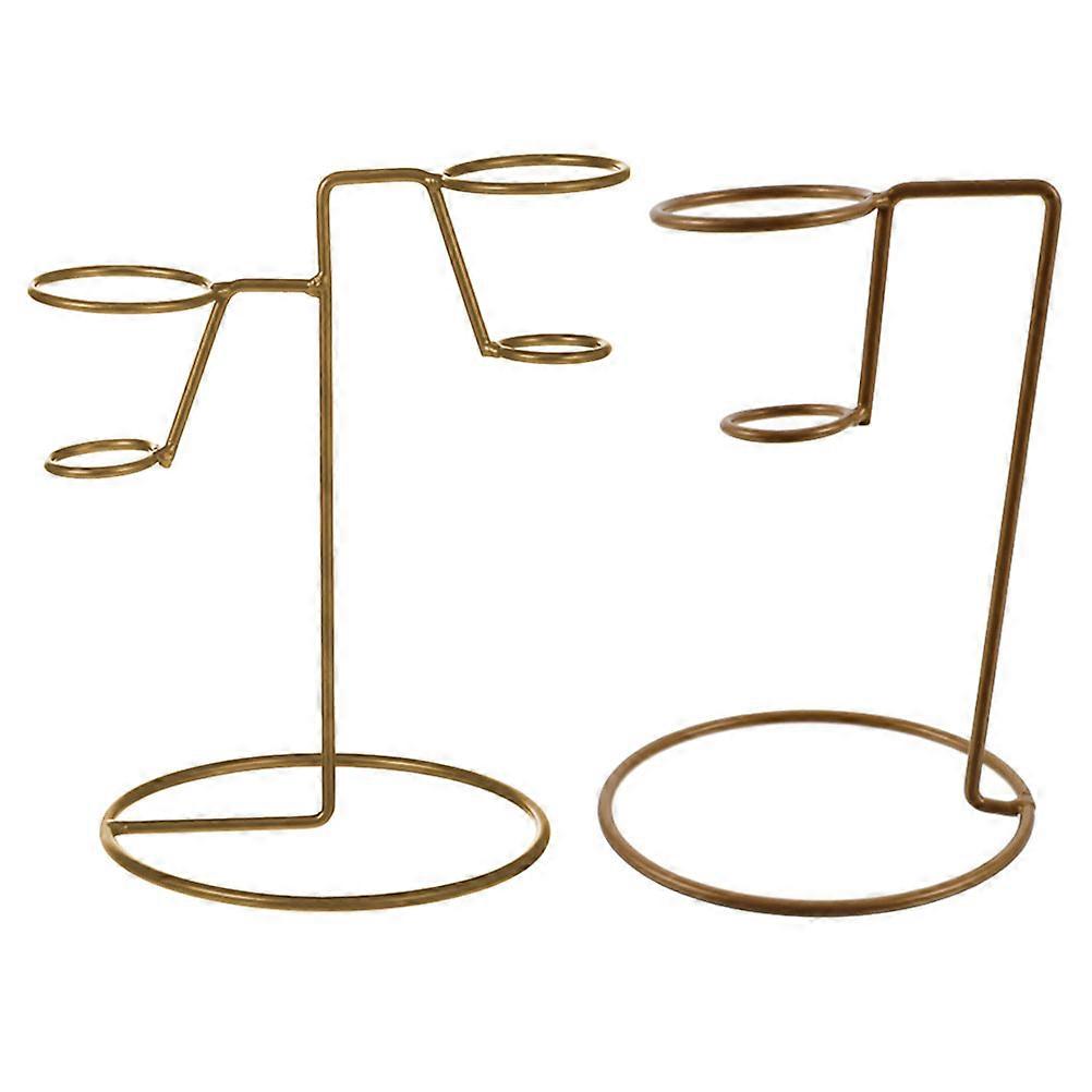 Ice Cream Cone Rack Cone Shape for Ice Cream Cones Iron Material Golden Color for Display 2Pcs
