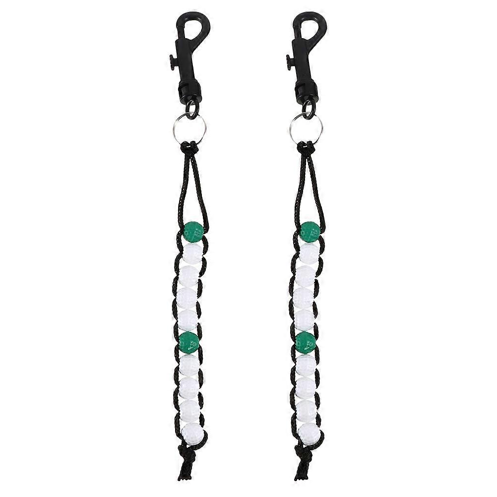 Golf Putt Counting Tool Plastic Bead Score Counter for Outdoor 1Pair