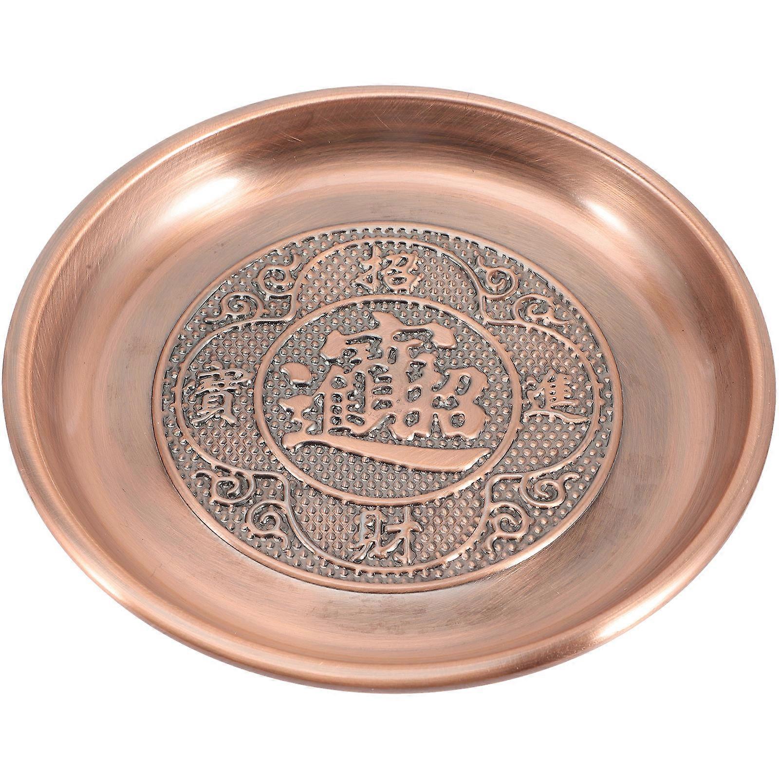 Buddhist Offering Plate Alloy Temple Fruit Tray for Sacrificial Use
