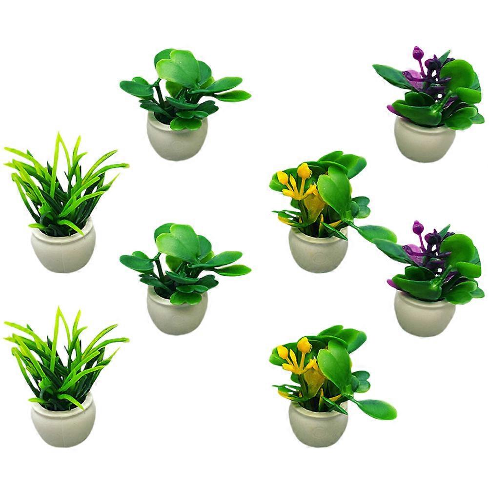 Miniature Potted Plants Mini House Decor for 16Pcs Table Decorations