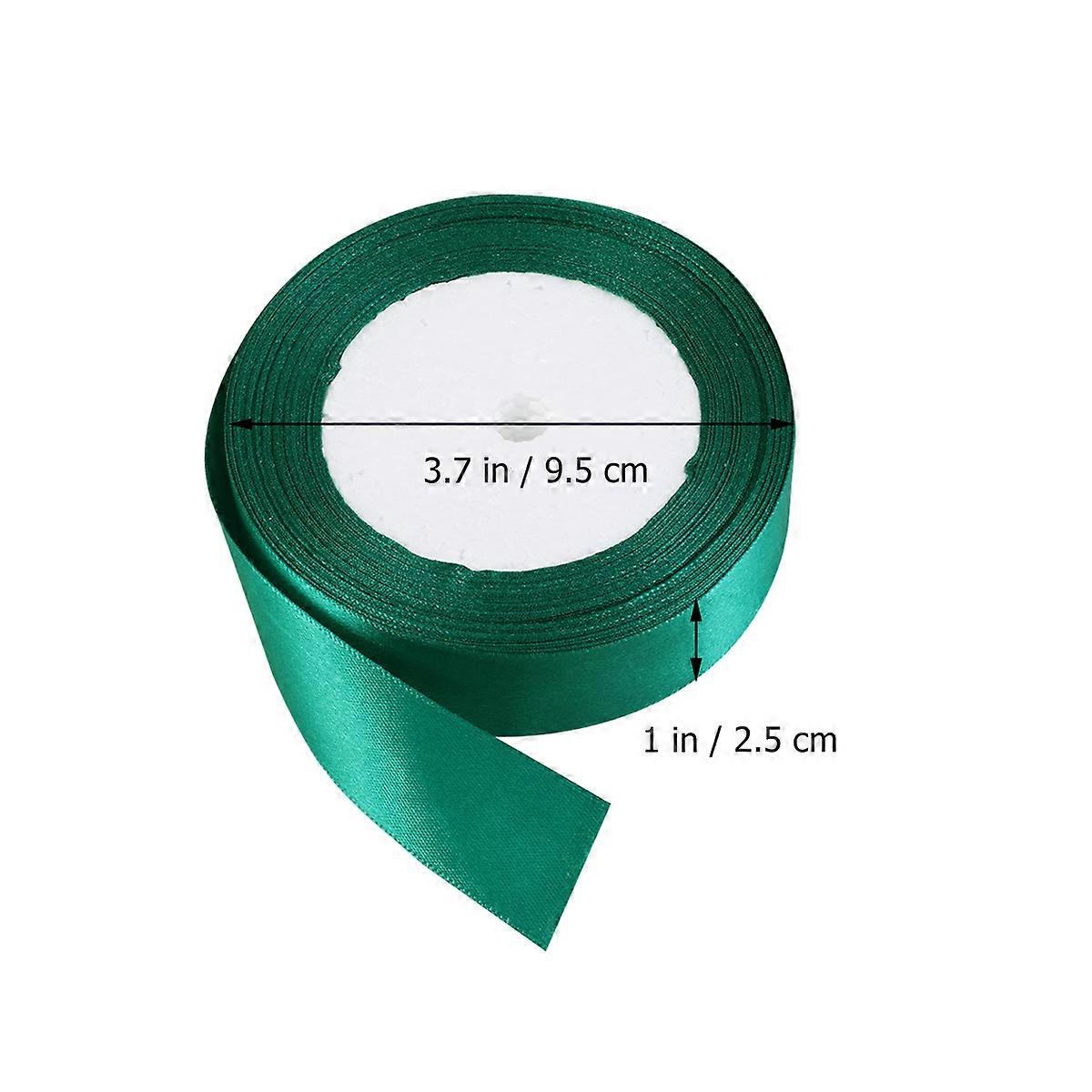 Craft Ribbon Double-Sided Ribbon for Gift Wrapping 1 Roll Green