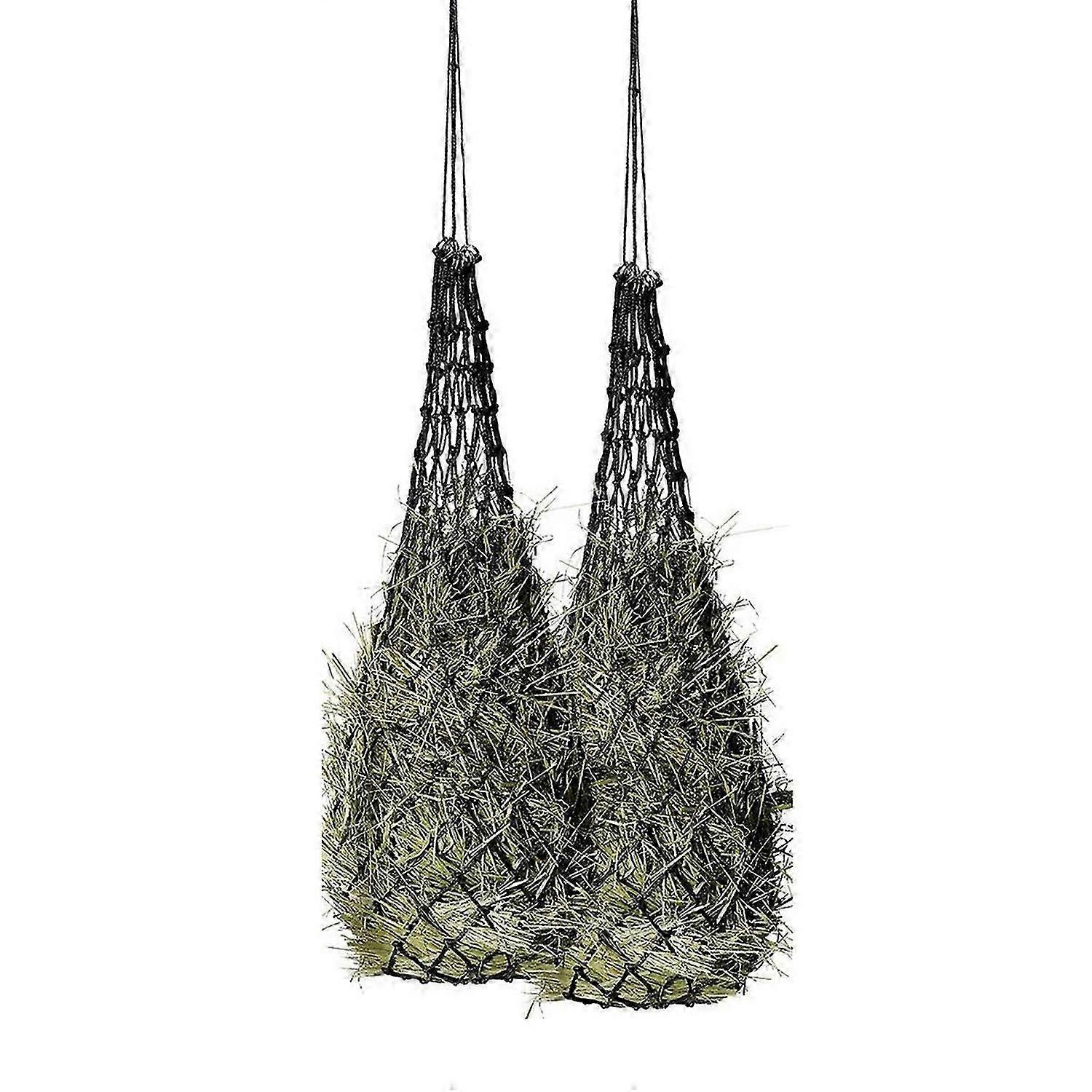 2 Pcs Slow Feed Hay Net Hay Feeder Hay Bag Hay Net for Horses Slow Feeder Haynet 40 Inch Length with