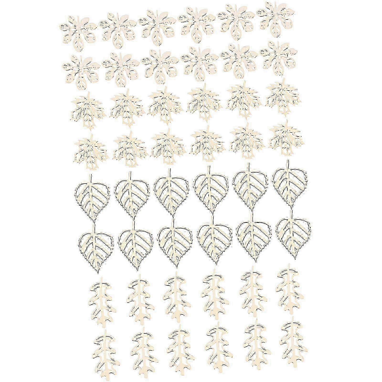48Pcs Wooden Leaf Ornaments Hanging Decoration for Painting Autumn Farmhouse