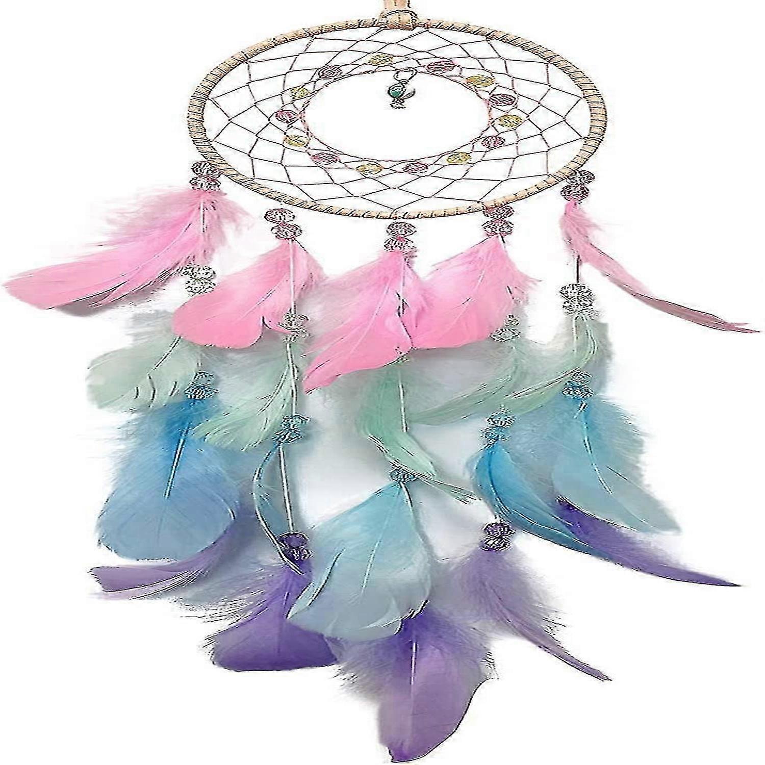 Dream Catcher Wall Decoration With Colourful Feather