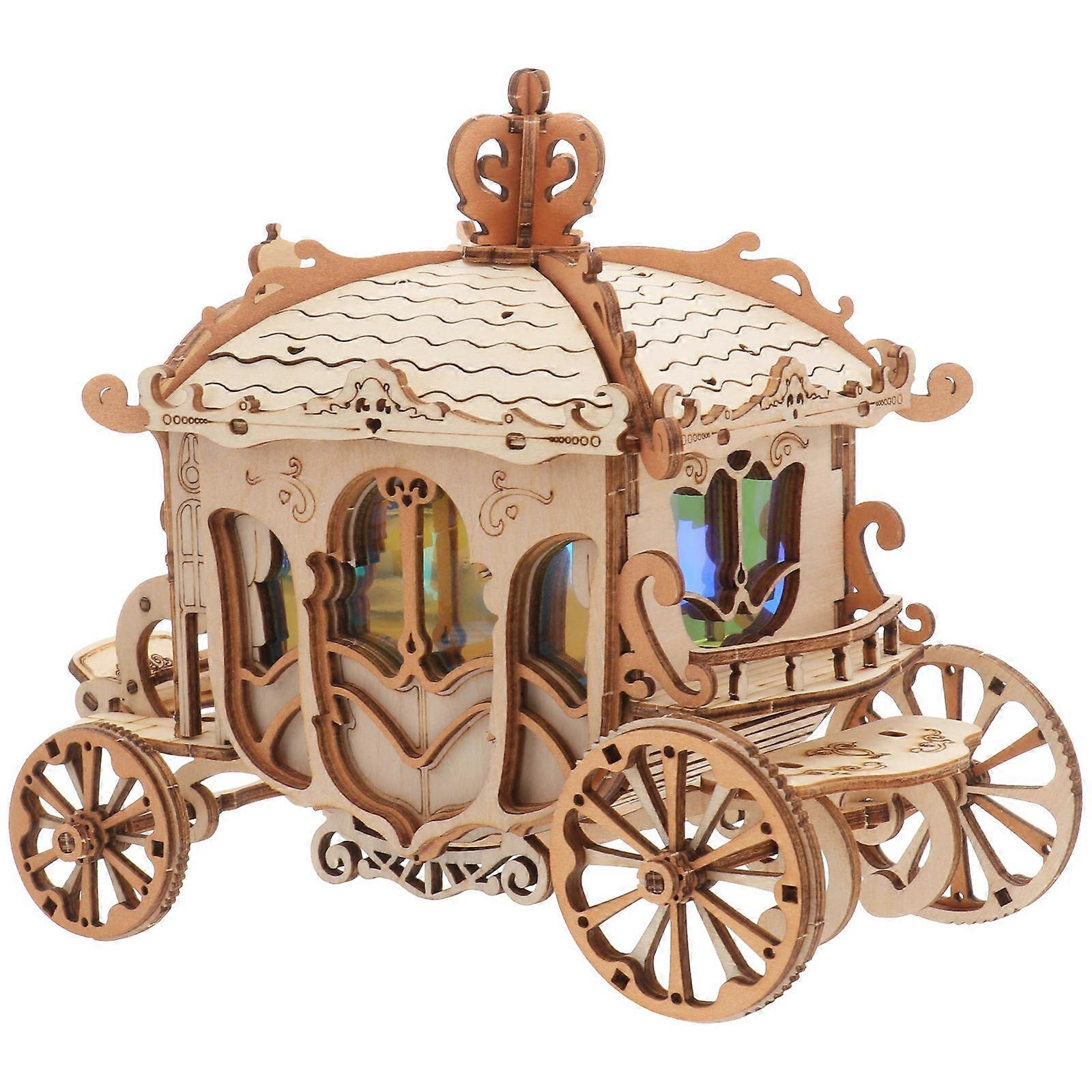 Old Car Model Toy DIY for Playing 1Pcs Vintage Wood Puzzle
