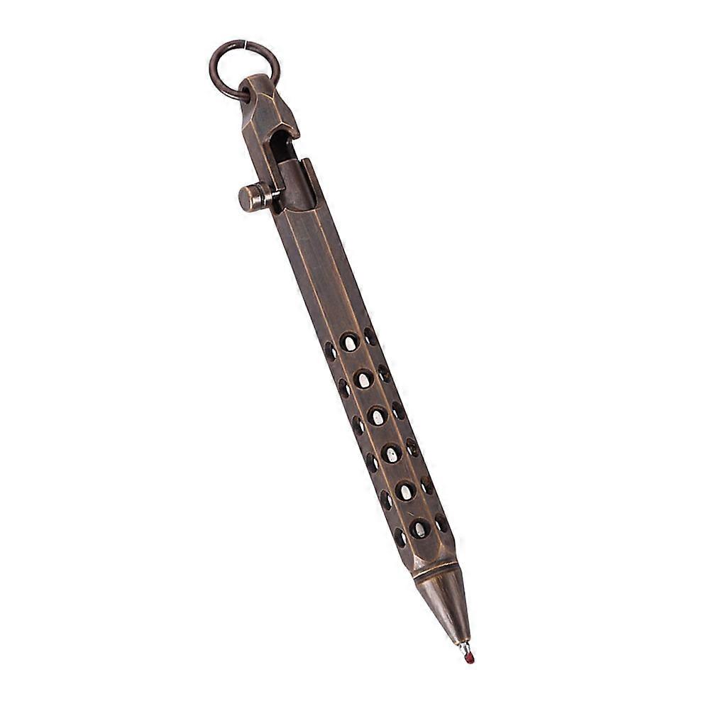 Retro Copper Prismatic Pen for Writing Use 1Pcs Creative Ballpoint Pen