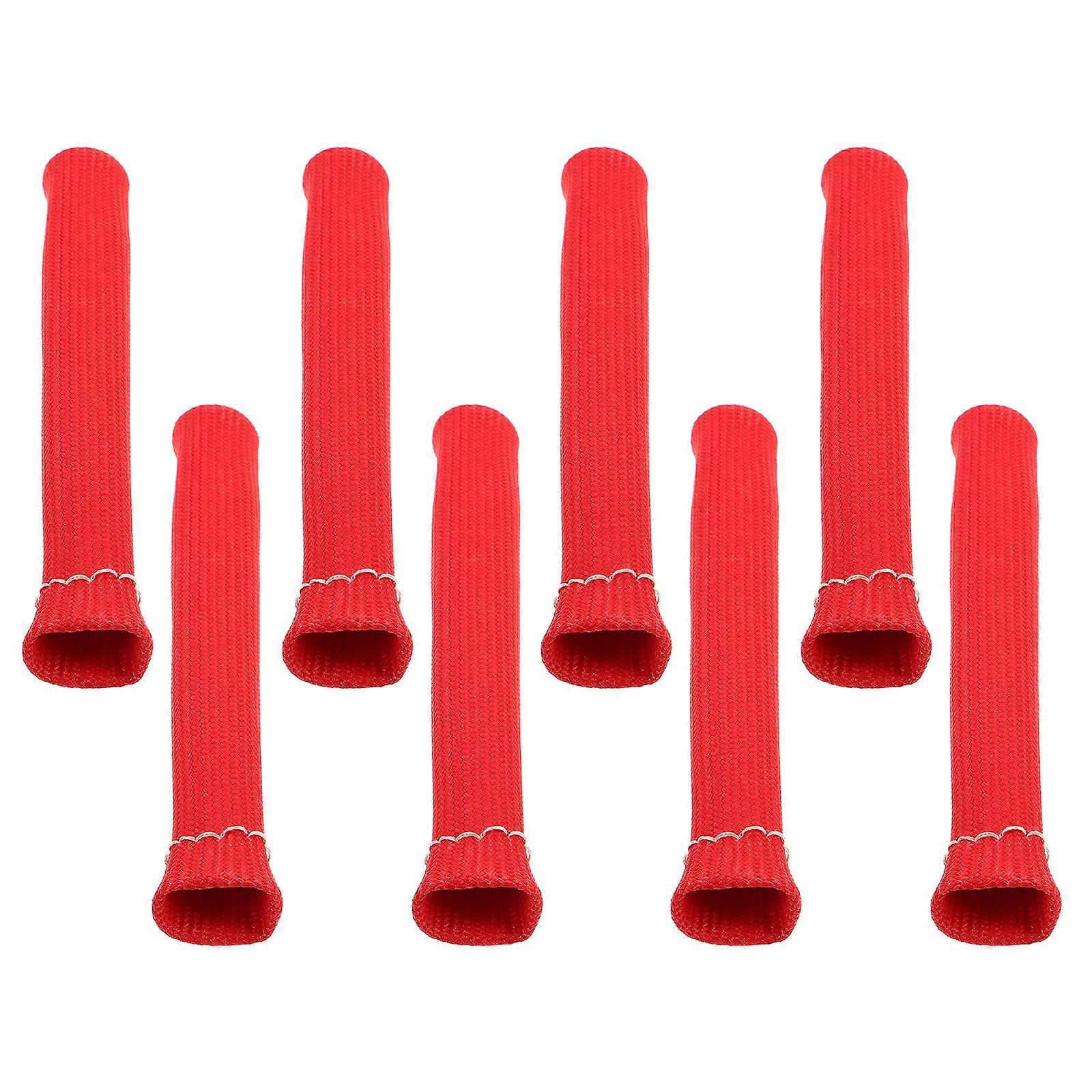 Spark Plug Boot Heat Wrap for Car Use 40Pcs Red Fiber Protective Sleeve