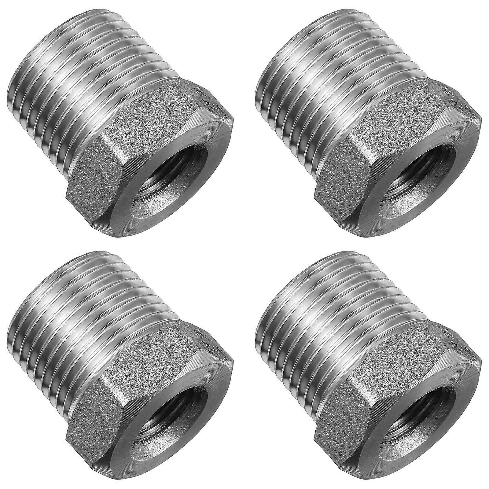 Stainless Steel Threaded Adapter Hose Extension Adapter for Kitchen Faucet 12Pcs