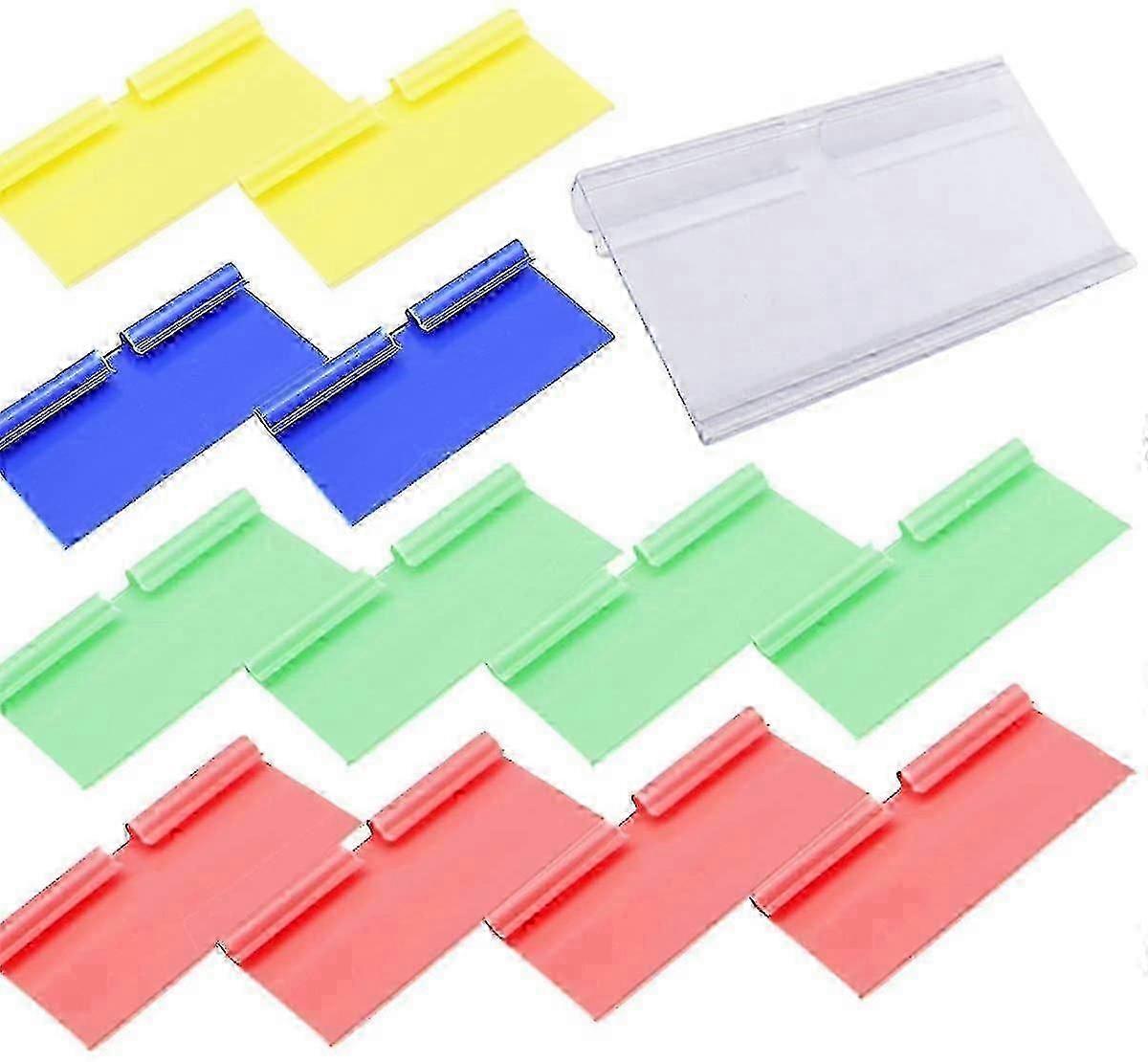 Label holder for shelving - Plastic carrier with 50pcs window