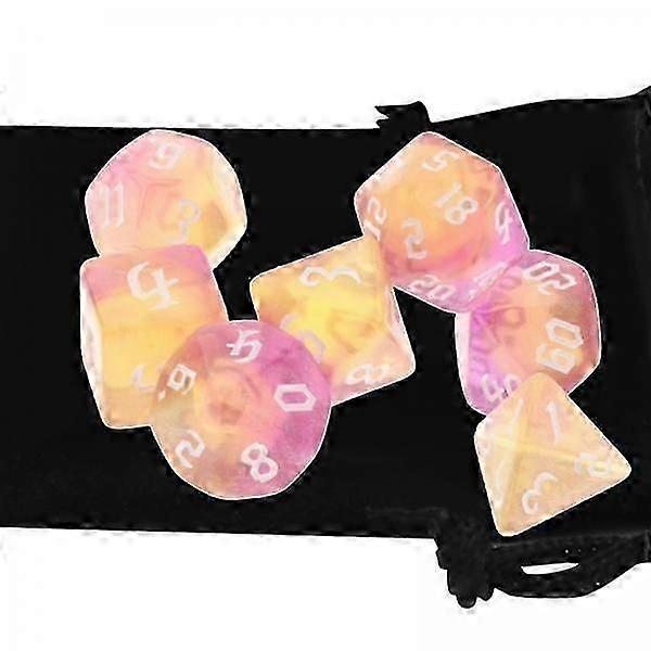 5x Set of 7 Polyhedral Dices Set D8 D10 D12 D20 for Role Playing RPG Classroom