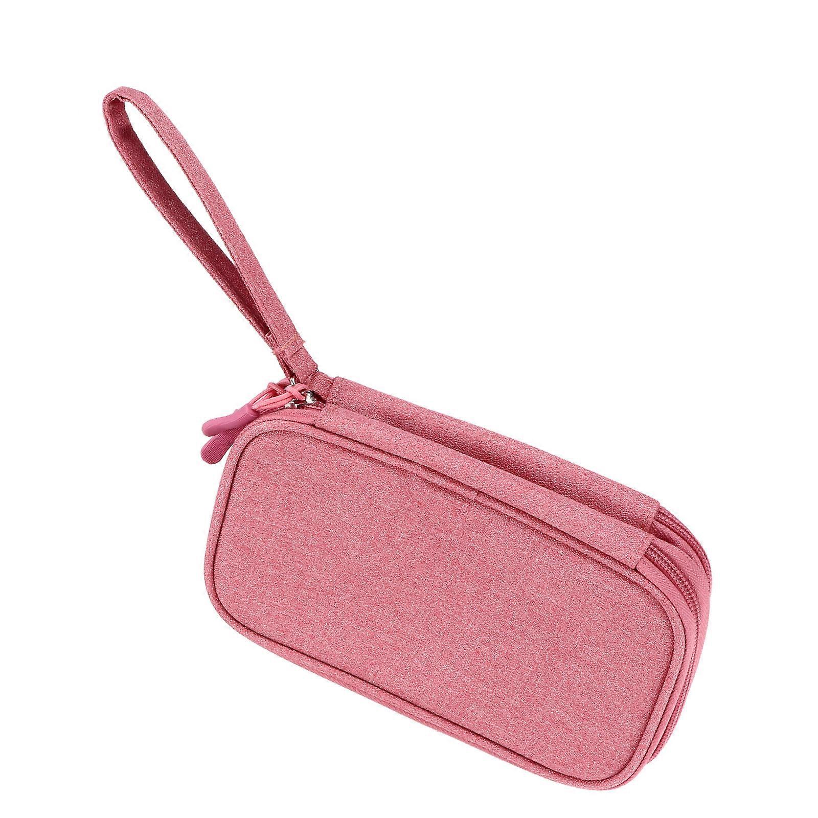 Charger Organizer Electronics Accessories Pouch for Storage 1Pcs Pink