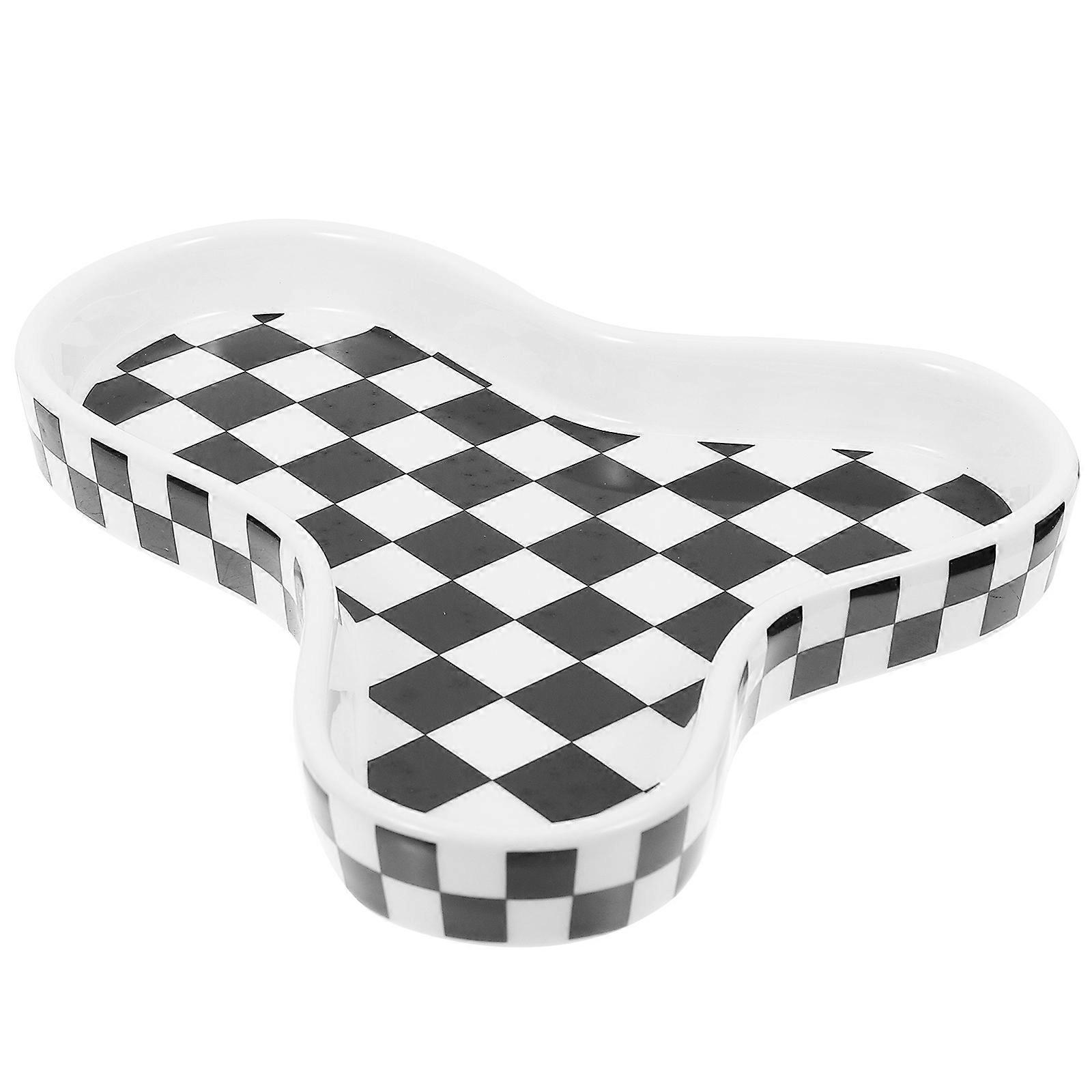 Decorative Ceramic Dinner Plates 3Pcs Set Suitable For Home Use With Black Color And Function For Food Serving