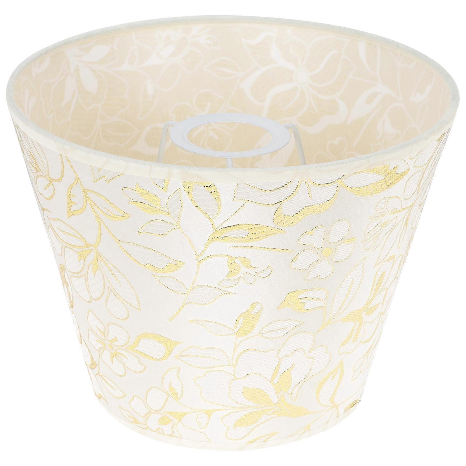 Drum Shape Fabric Lamp Shade for Floor Light 2Pcs Yellow Decorative Cover