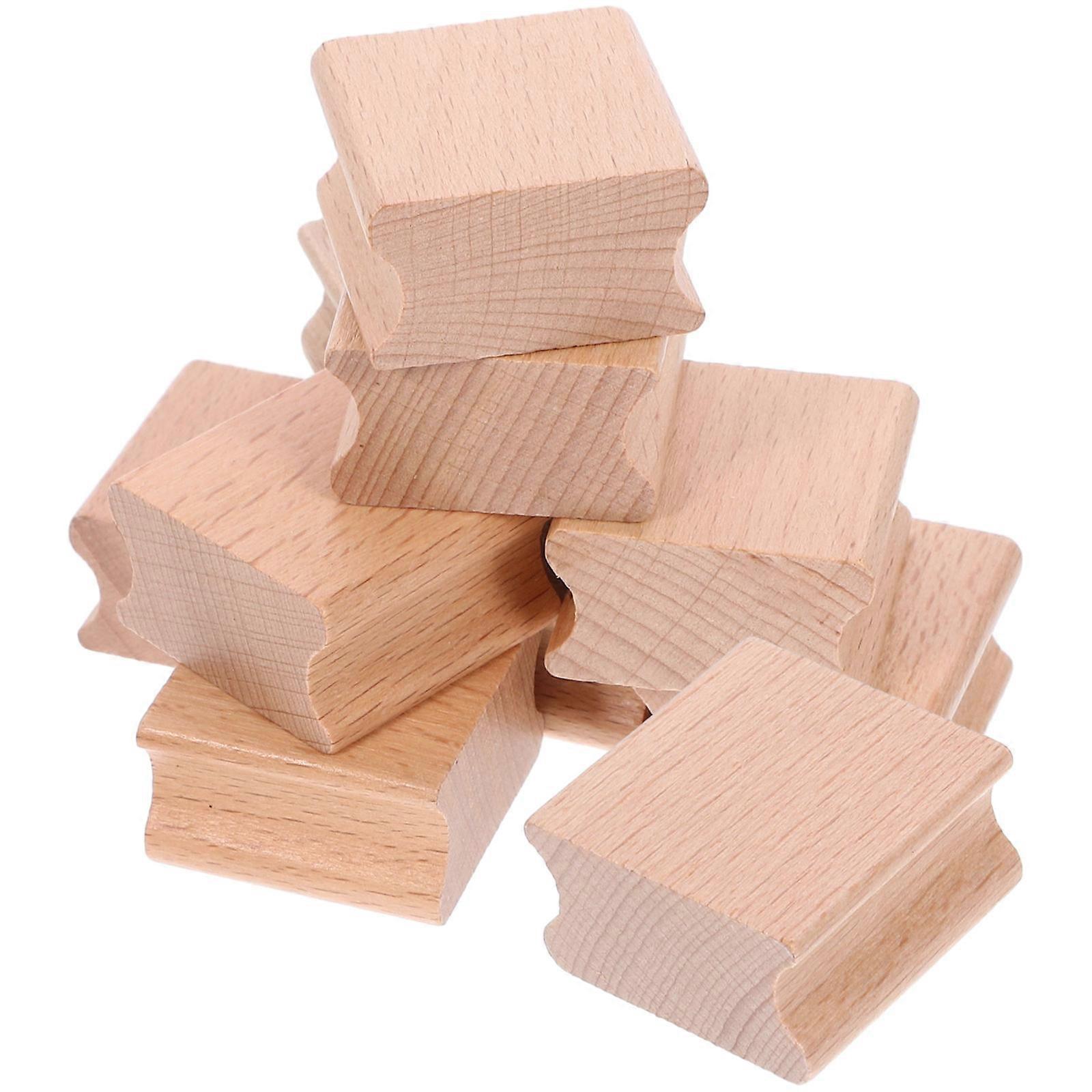 Khaki Wooden DIY Stamping Seals 50 Pcs Perfect For Scrapbook Making Crafting Activities Suitable For Children And Craft Enthusiasts