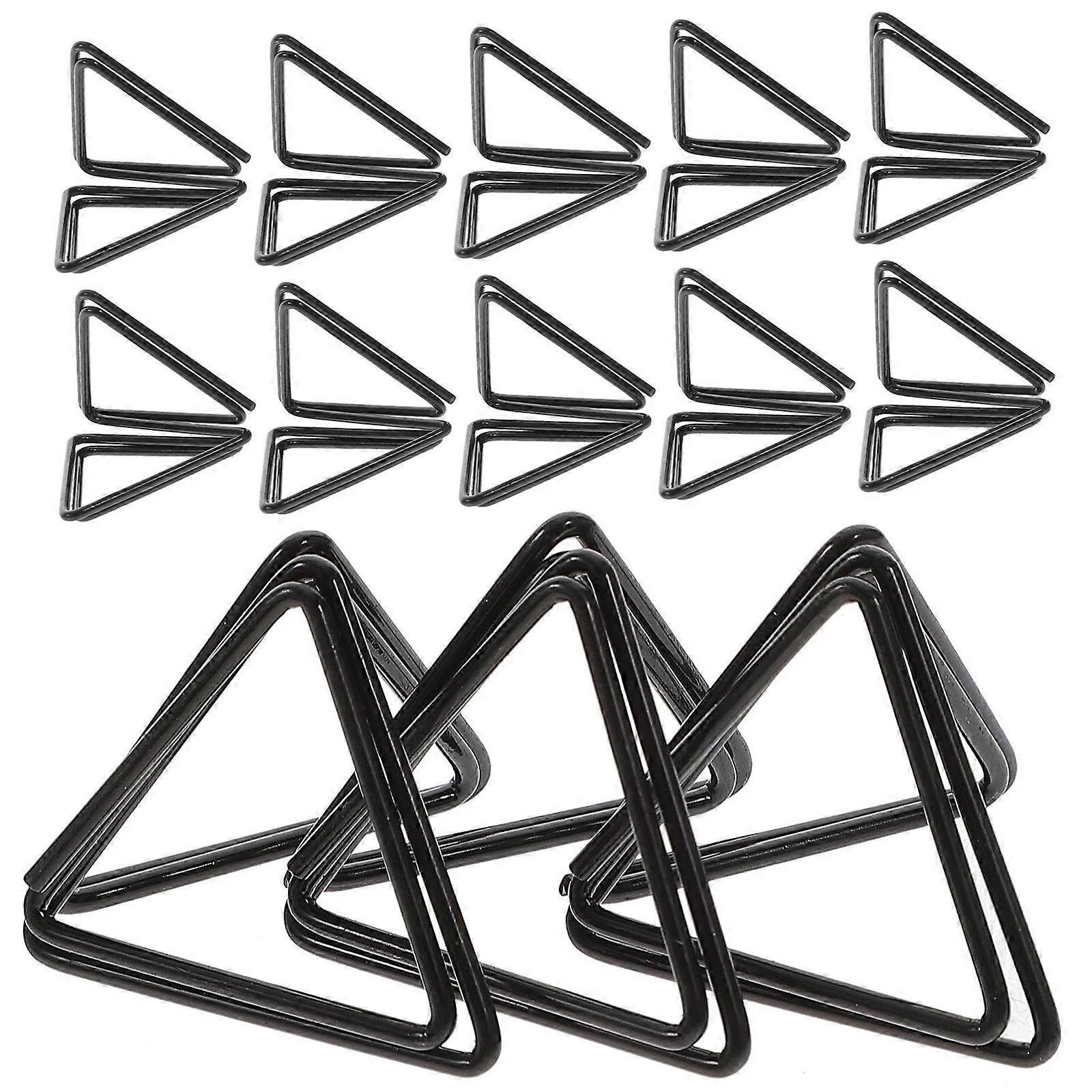 60Pcs Black Shaped Paper Clips Triangle Memo Clips for Decoration