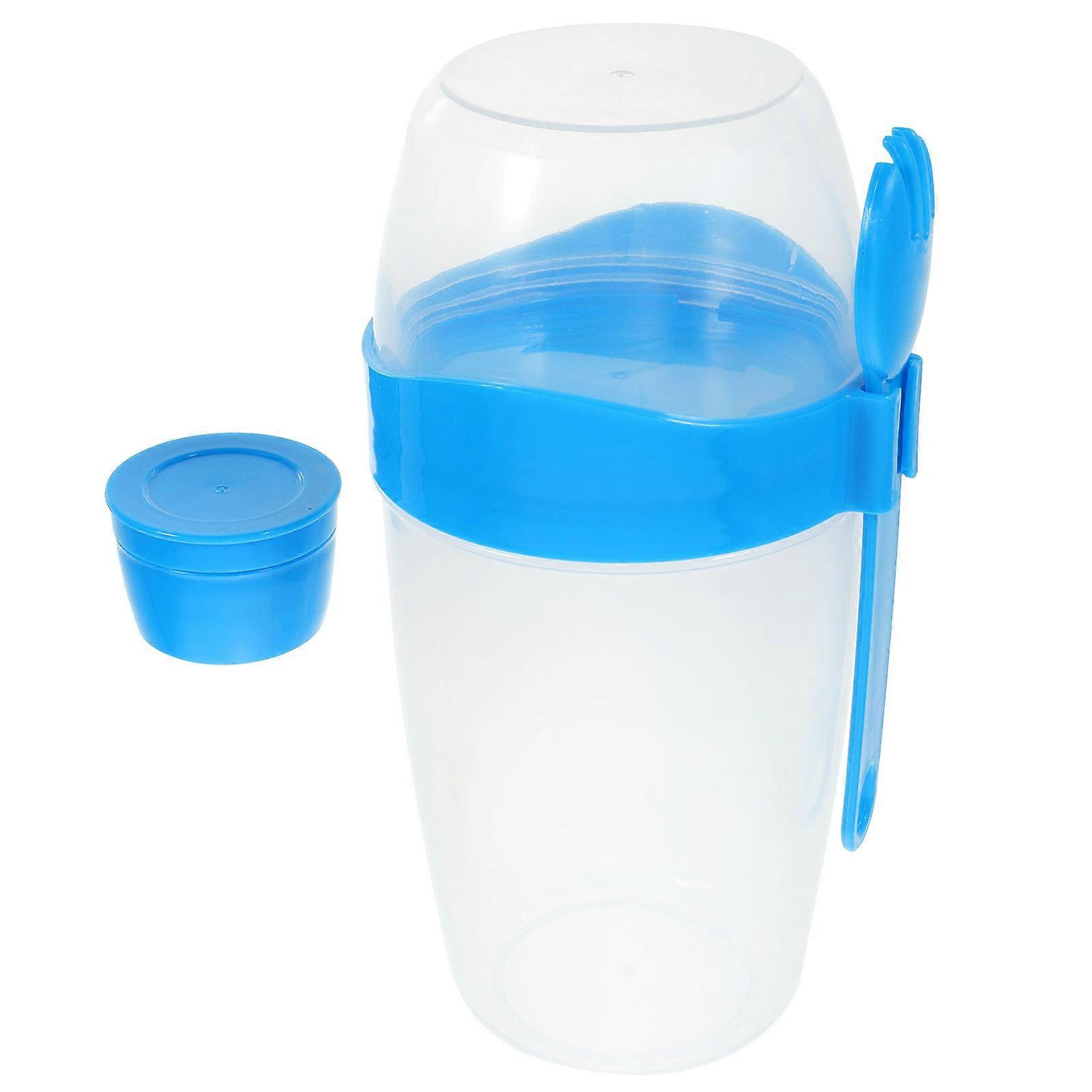 Portable Meal Salad Cup With Spoon For Students And Office Workers 8.25X3.93X3.93in Ideal For Breakfast And Outdoor Activities 3 Piece