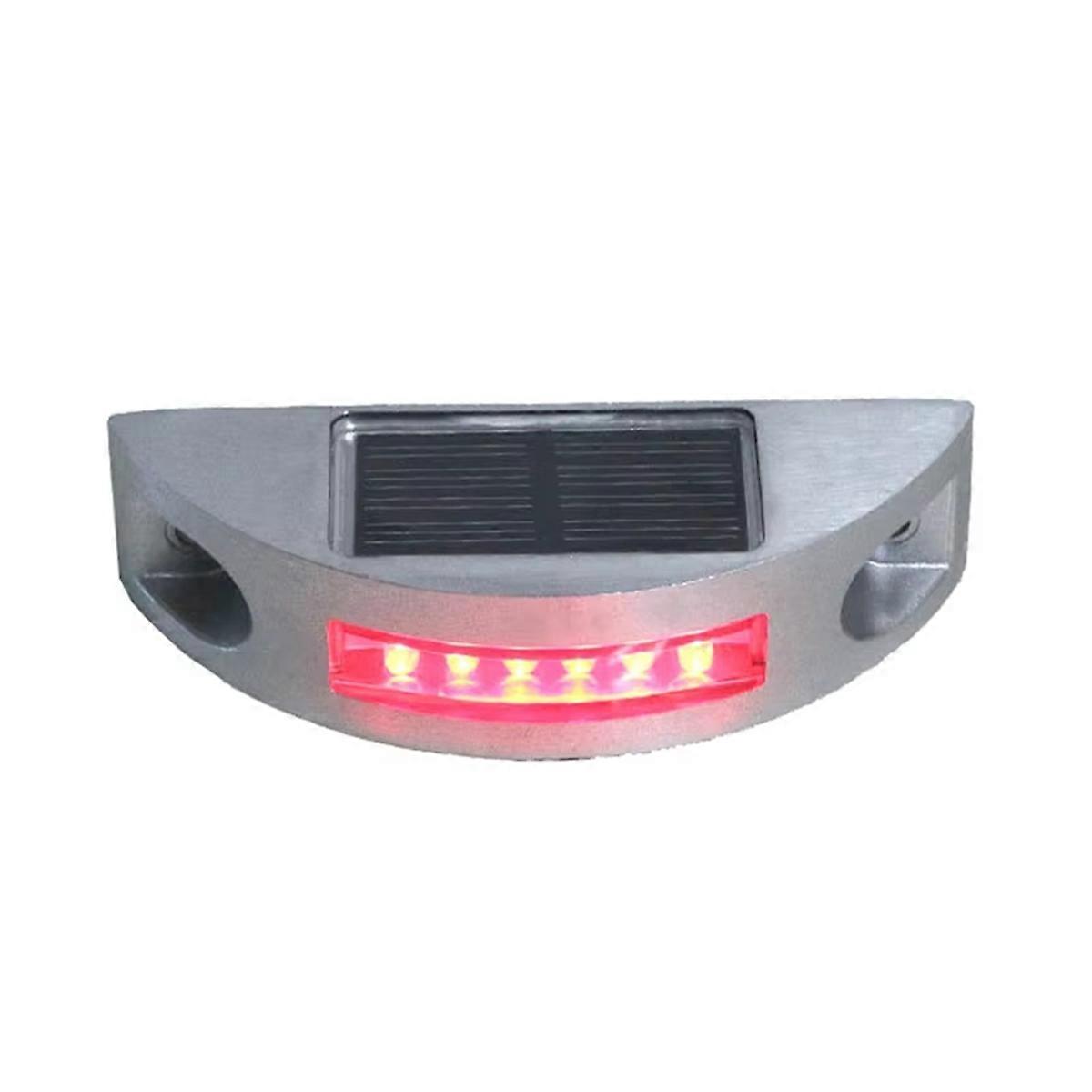 IP68 Waterproof LED Solar Powered Road Stud Light Road Reflective Ground Light Warning Light Red Light